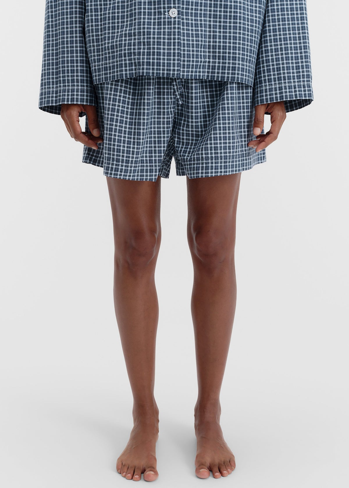 Tekla Fine Twill Shorts - Lanegan Checks – view 2 of 6
