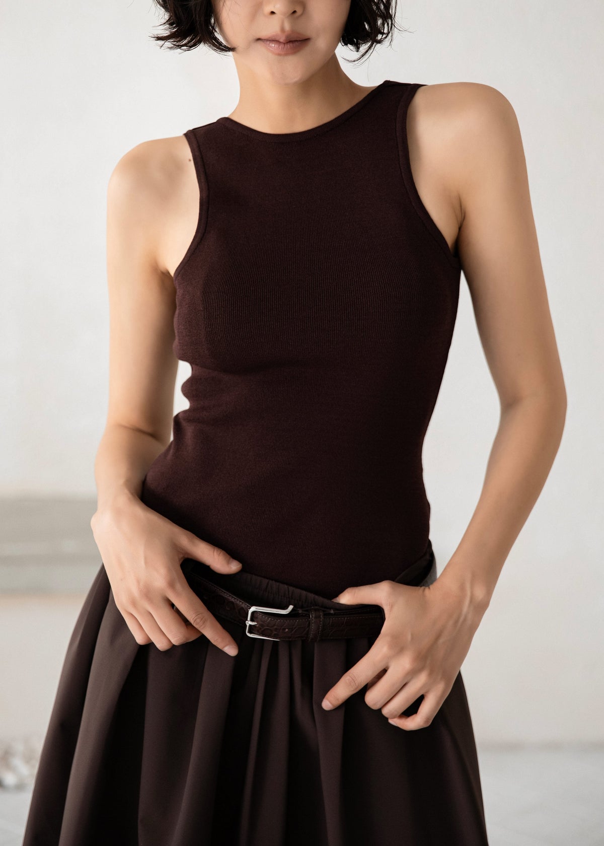 Temse Backless Knit Top - Burgundy – view 2 of 6