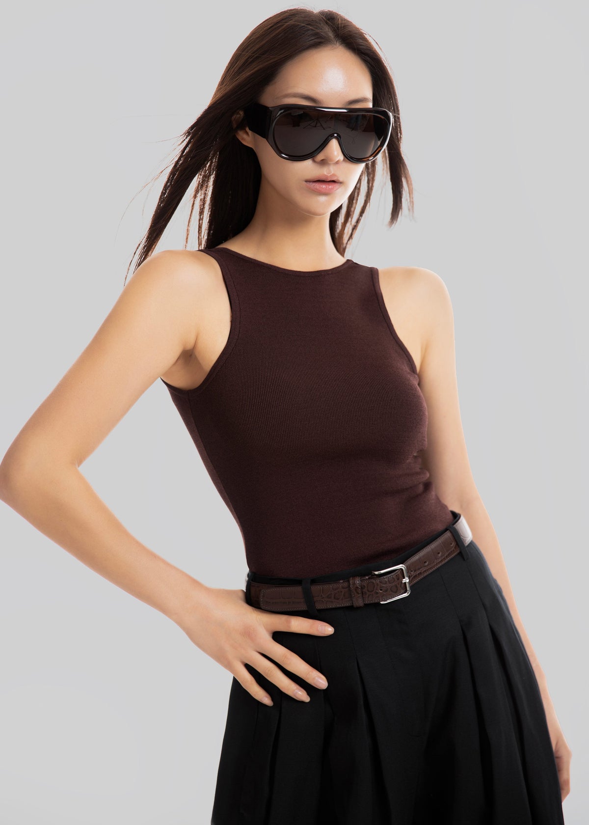 Temse Backless Knit Top - Burgundy – view 4 of 6