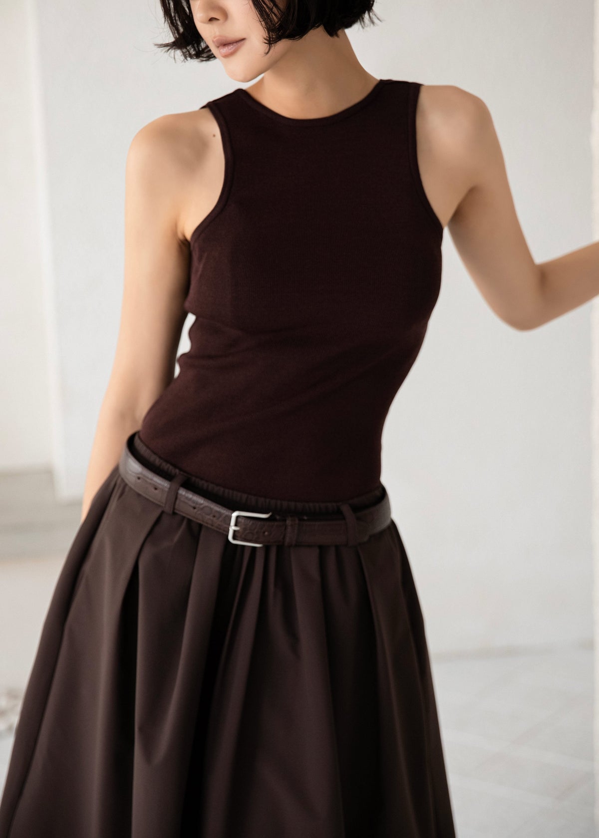 Temse Backless Knit Top - Burgundy – view 5 of 6