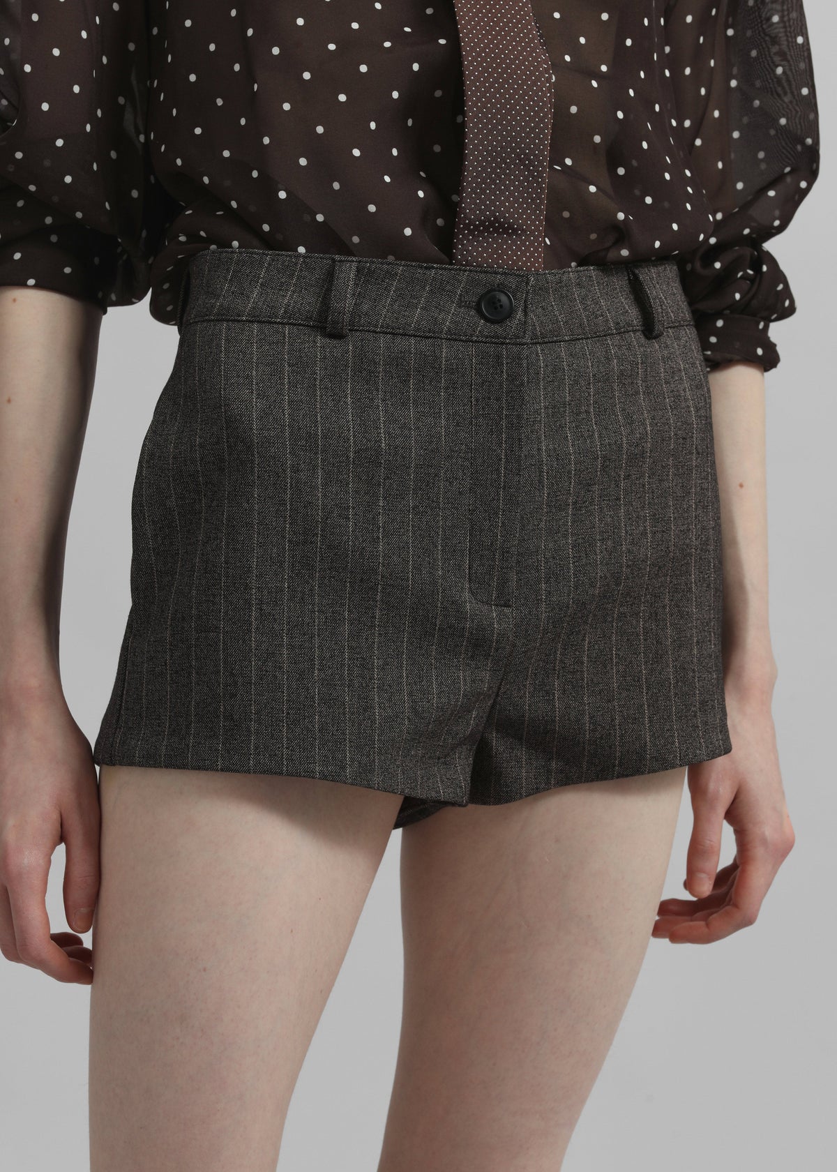Tenby Striped Hot Pants - Brown Melange – view 2 of 8