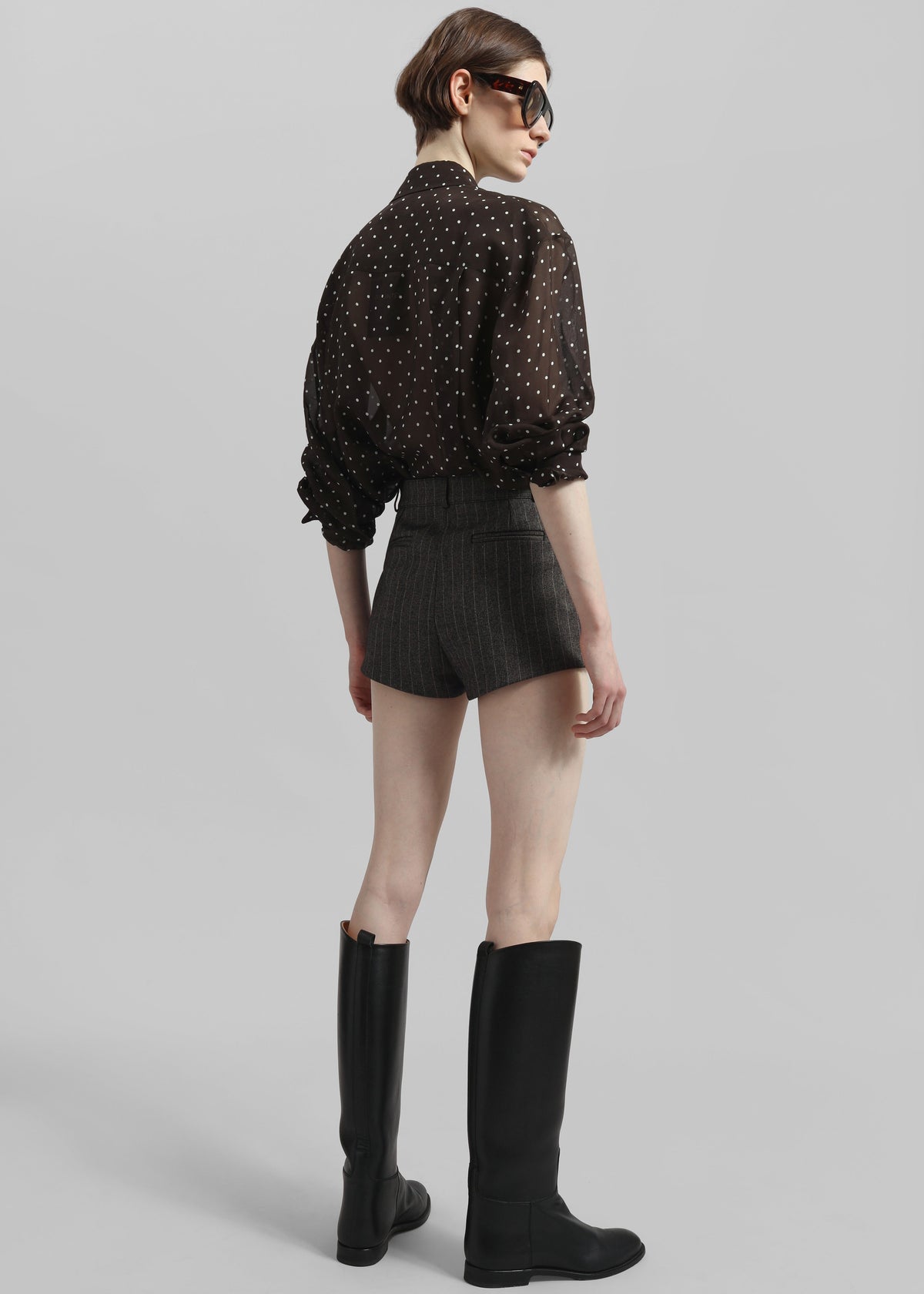 Tenby Striped Hot Pants - Brown Melange – view 7 of 8