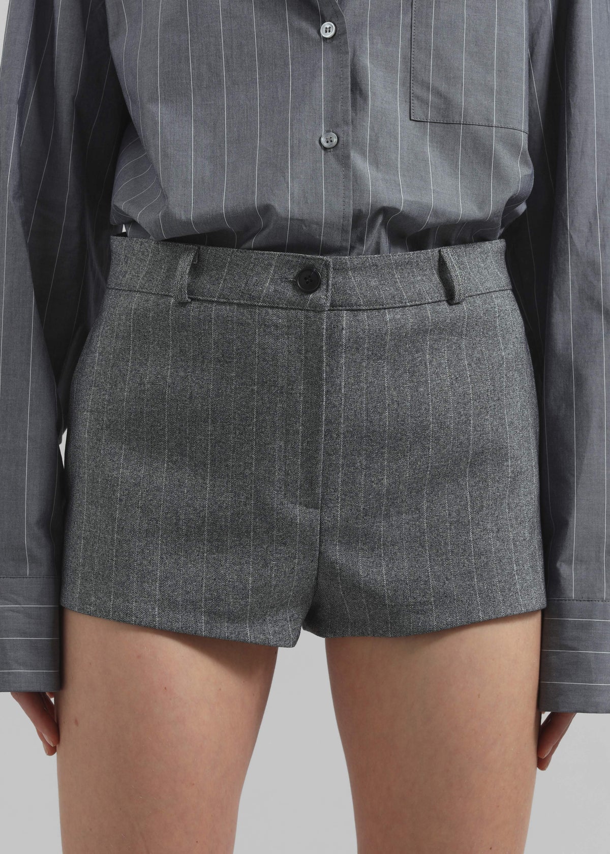 Tenby Striped Hot Pants - Grey Melange – view 4 of 9