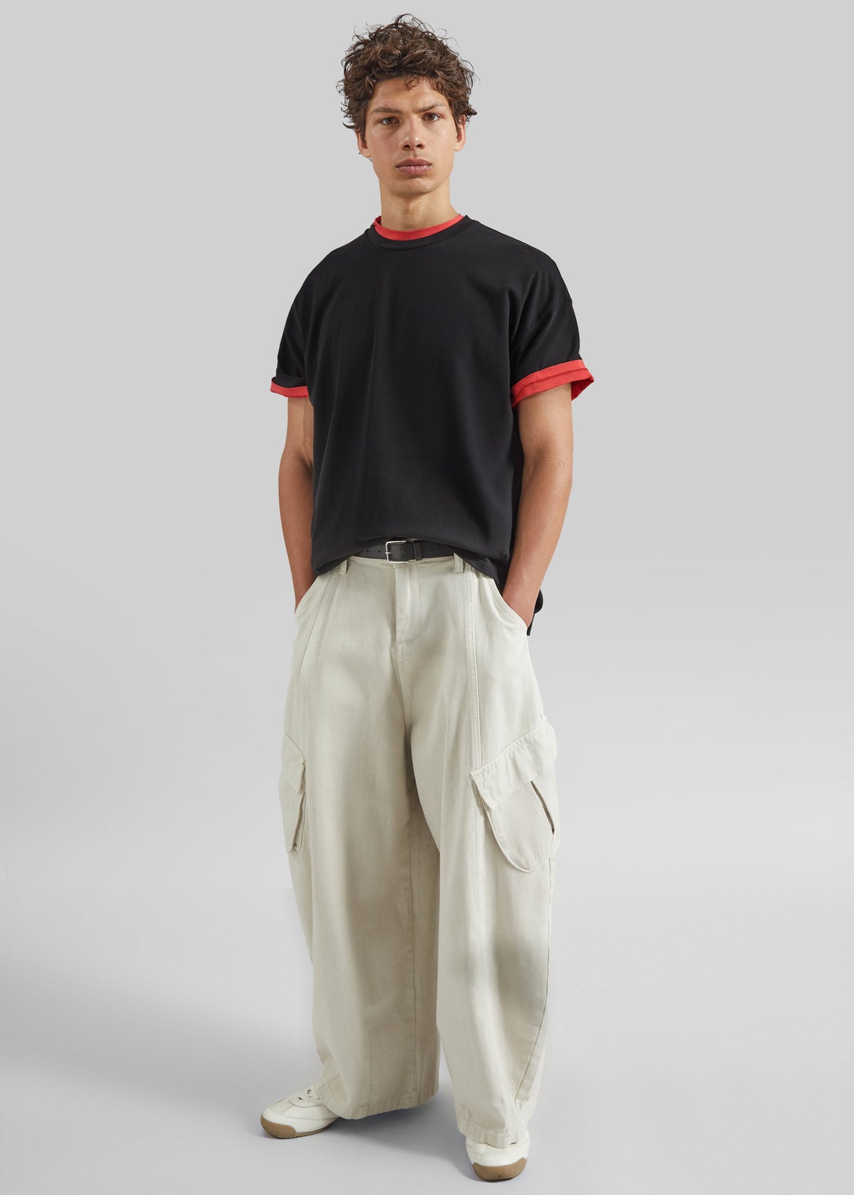 Terence Curved Cargo Pants - Light Beige – view 3 of 10