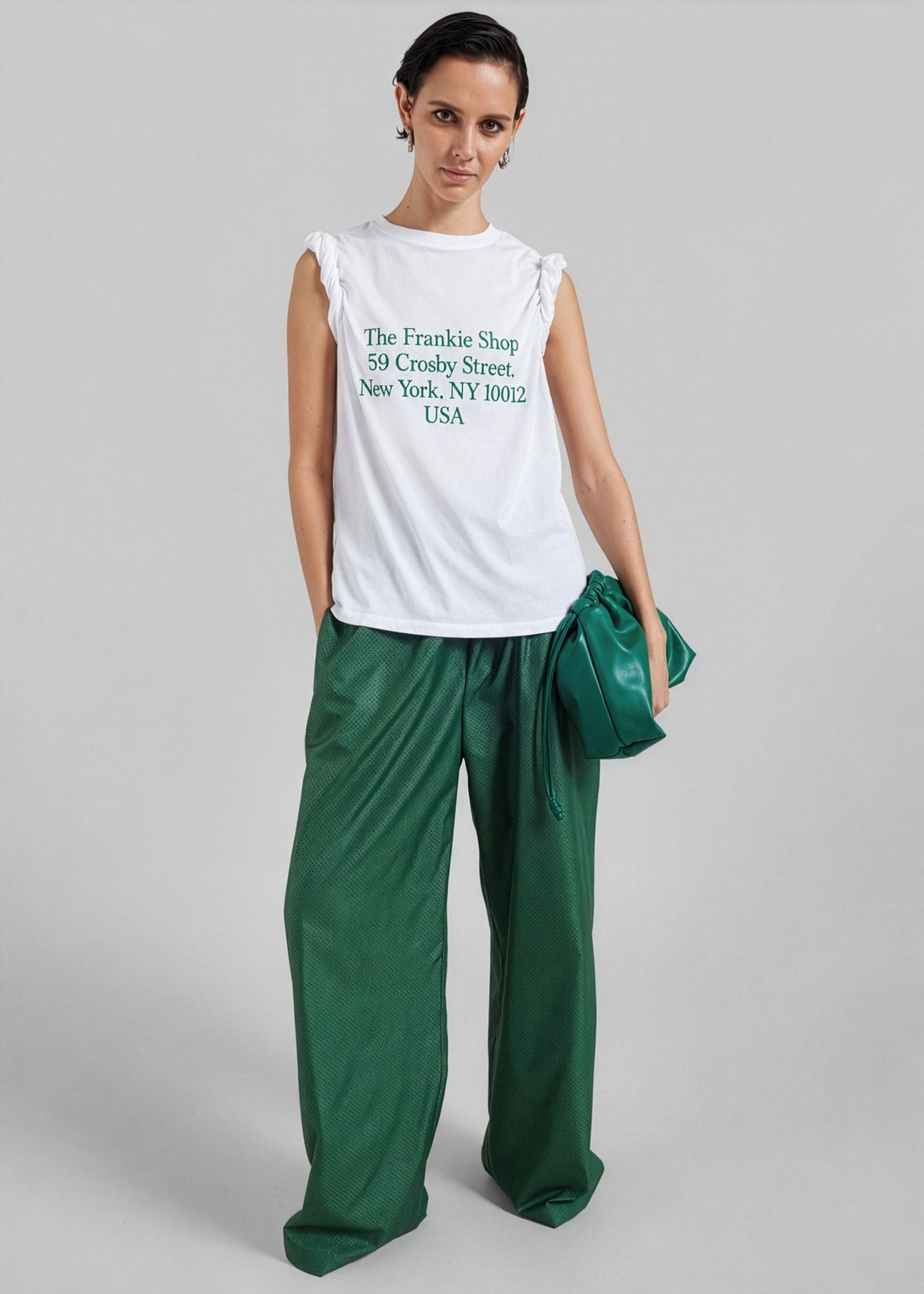 Nickishop Crosby T-Shirt - White/Green – view 7 of 8