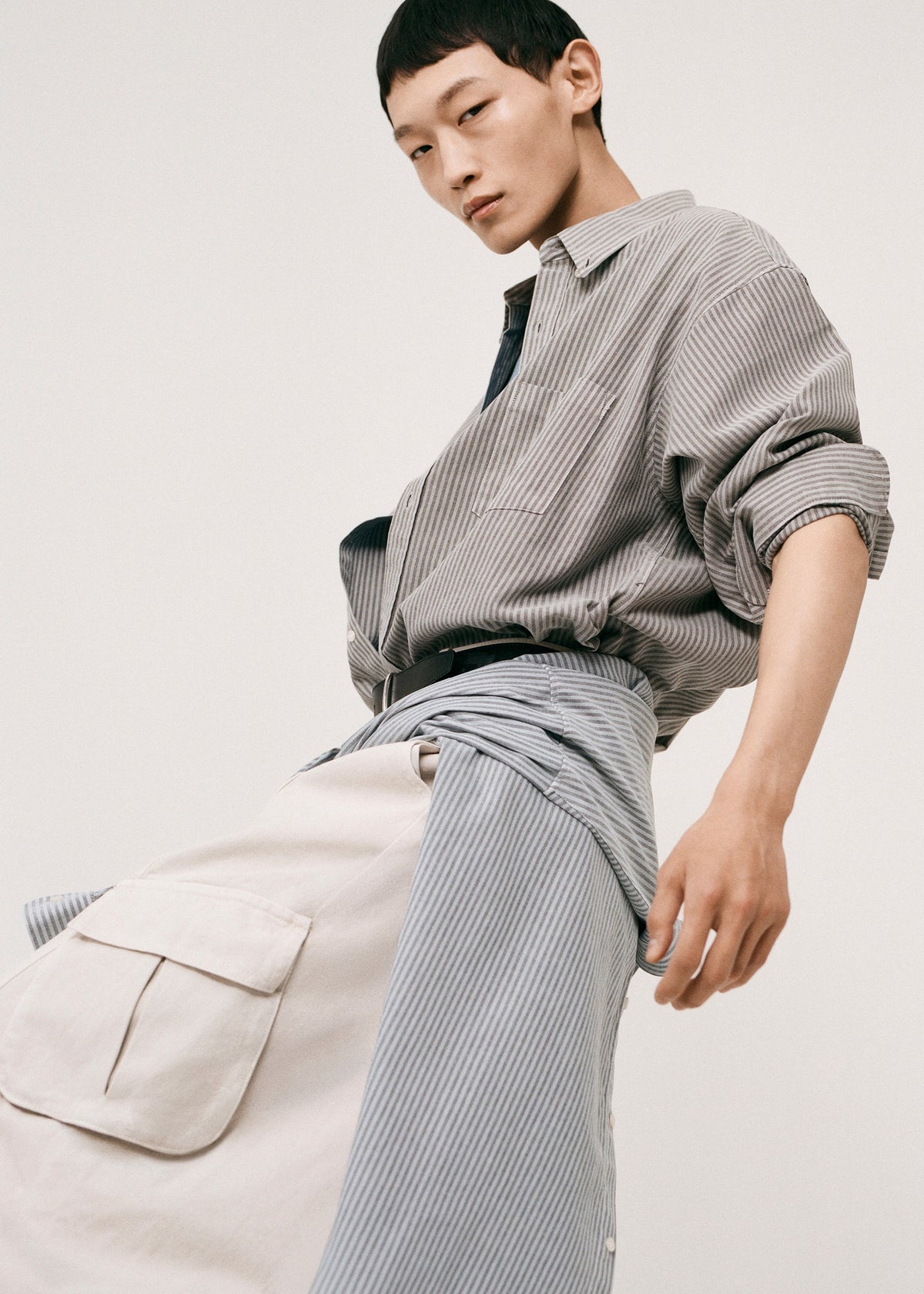 Legan Shirt - Grey Stripe – view 6 of 9