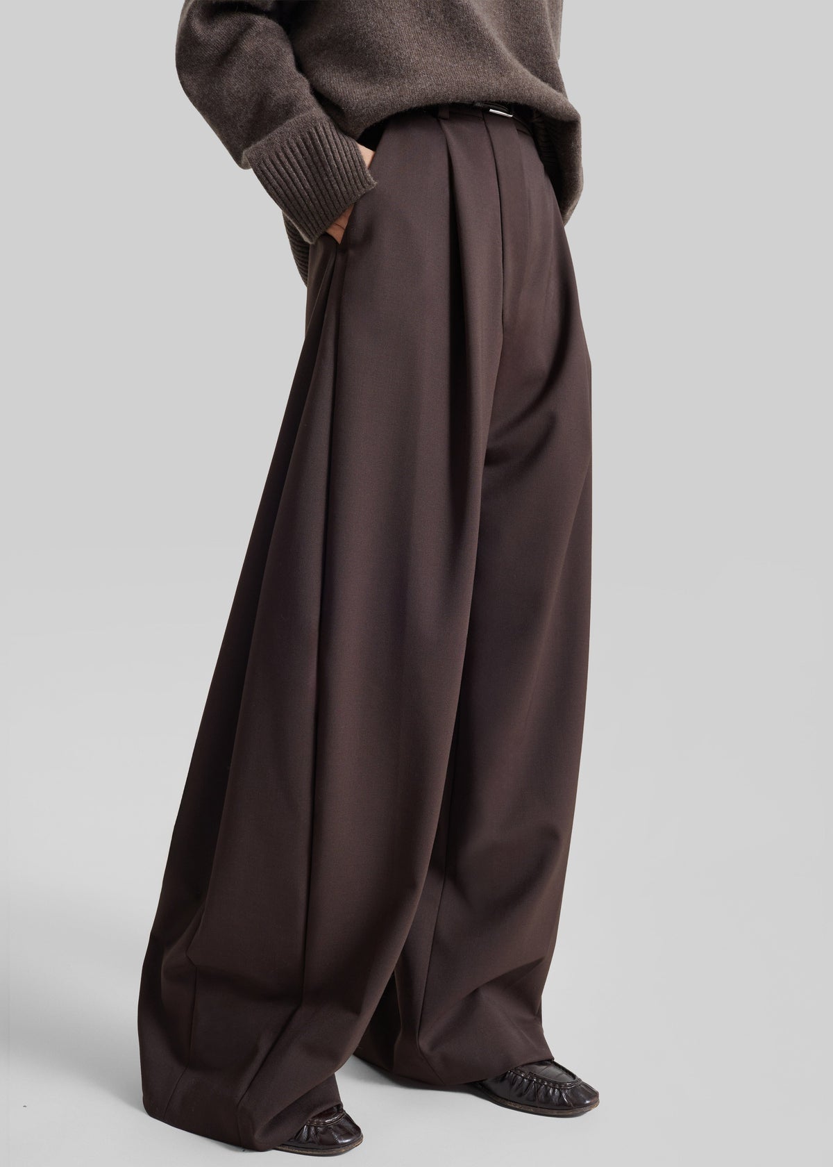 TheLatest Billie Wool Trousers - Brown – view 2 of 7