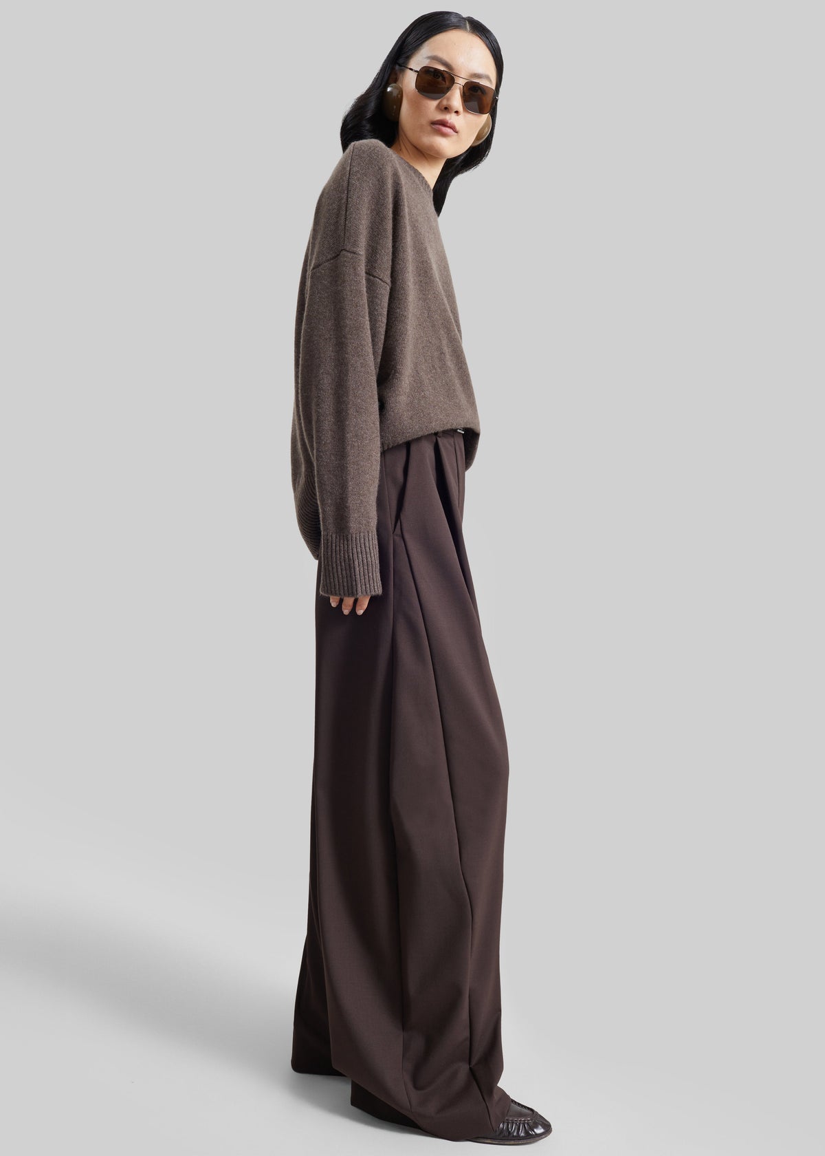 TheLatest Billie Wool Trousers - Brown – view 4 of 7