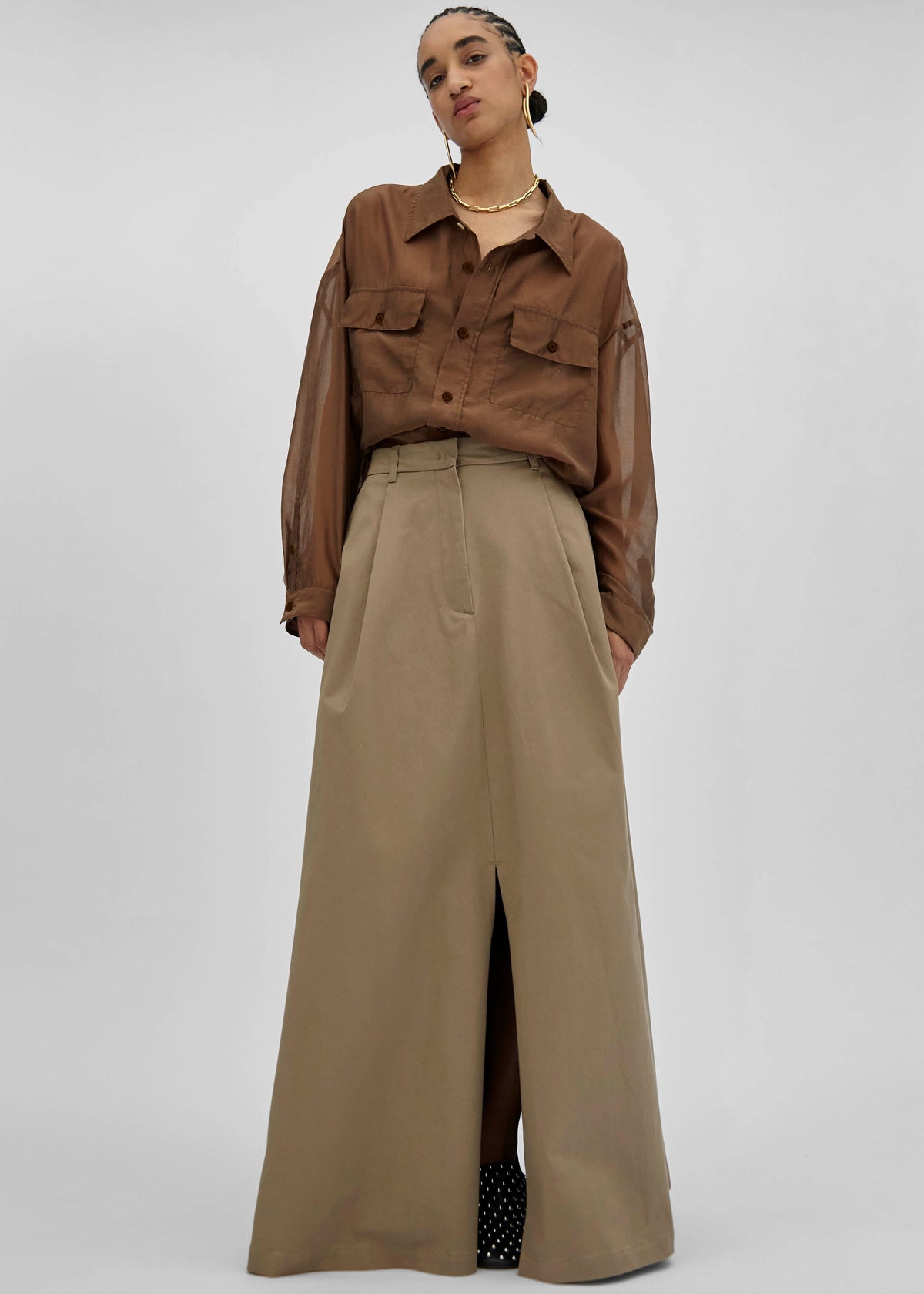 TheLatest Daisy Skirt - Cognac – view 6 of 9