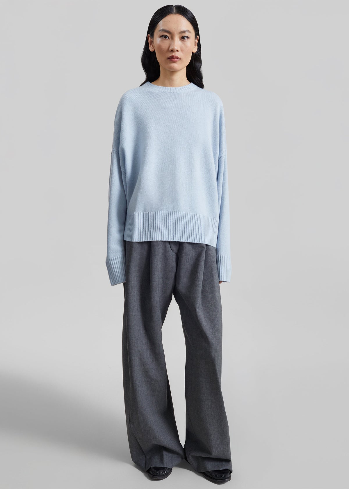 TheLatest Billie Wool Trousers - Grey Melange – view 5 of 6