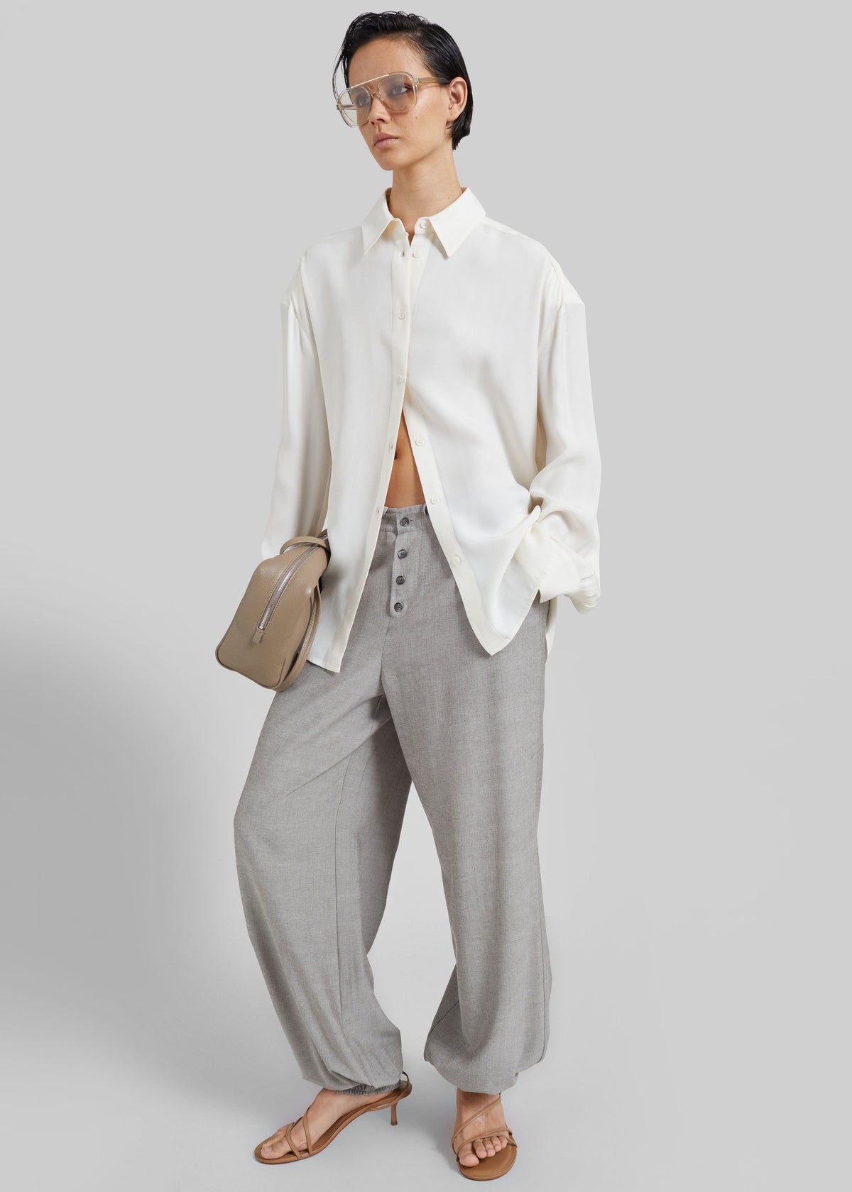 Vimont Balloon Pants - Taupe Melange – view 5 of 8