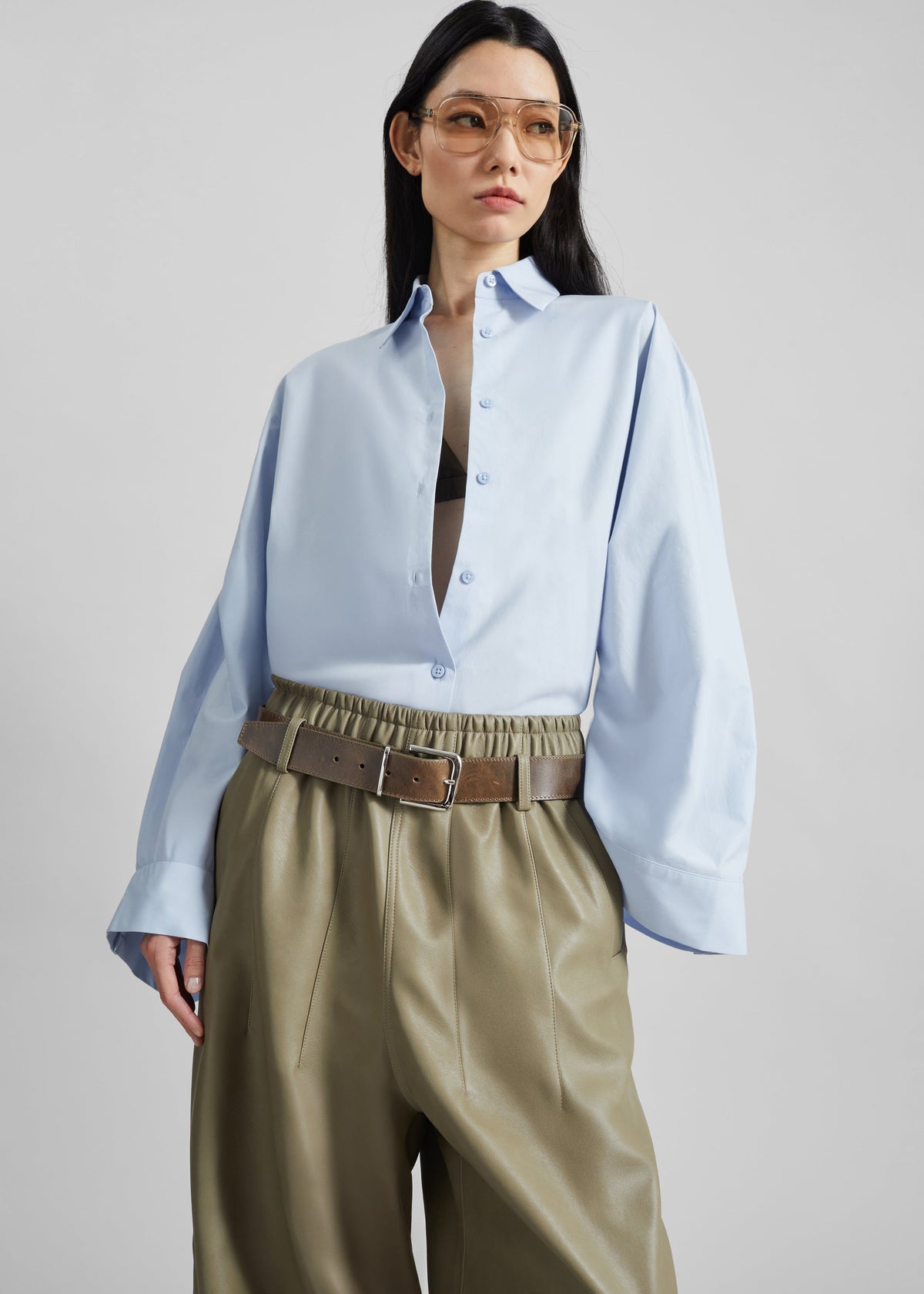 Tila Wide Sleeve Shirt - Light Blue – view 5 of 9