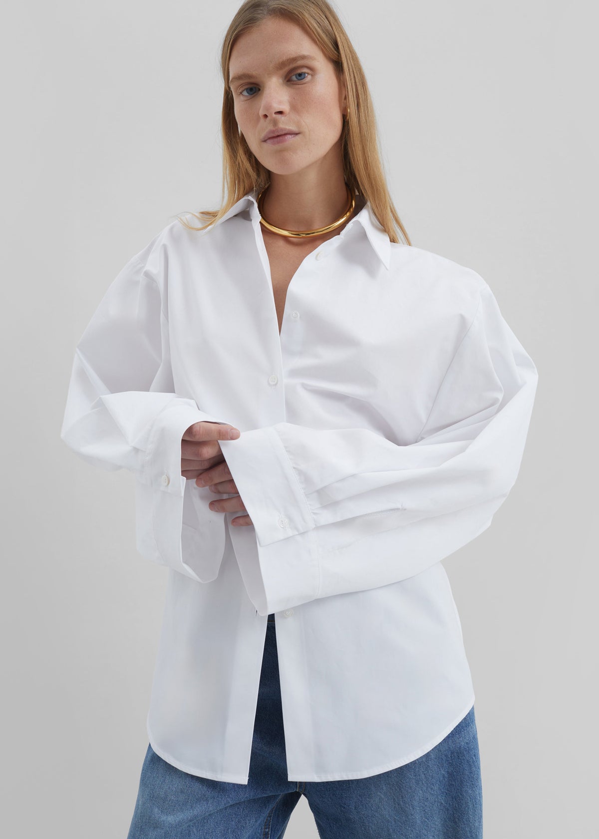 Tila Wide Sleeve Shirt - White – view 5 of 6