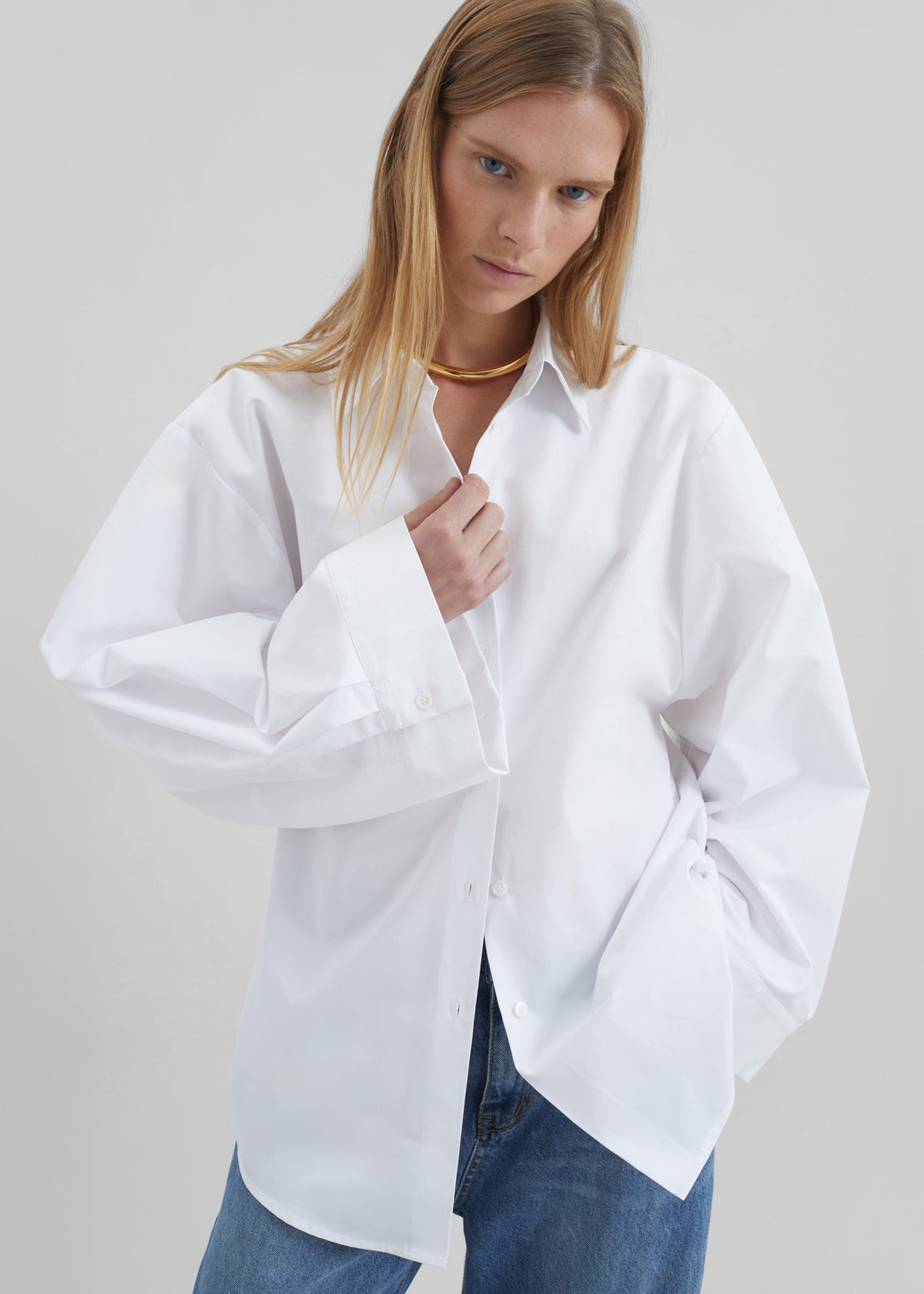Tila Wide Sleeve Shirt - White – view 1 of 6