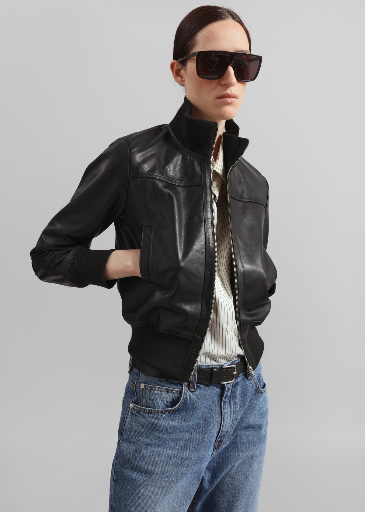 Tobias Leather Jacket - Black – view 2 of 7
