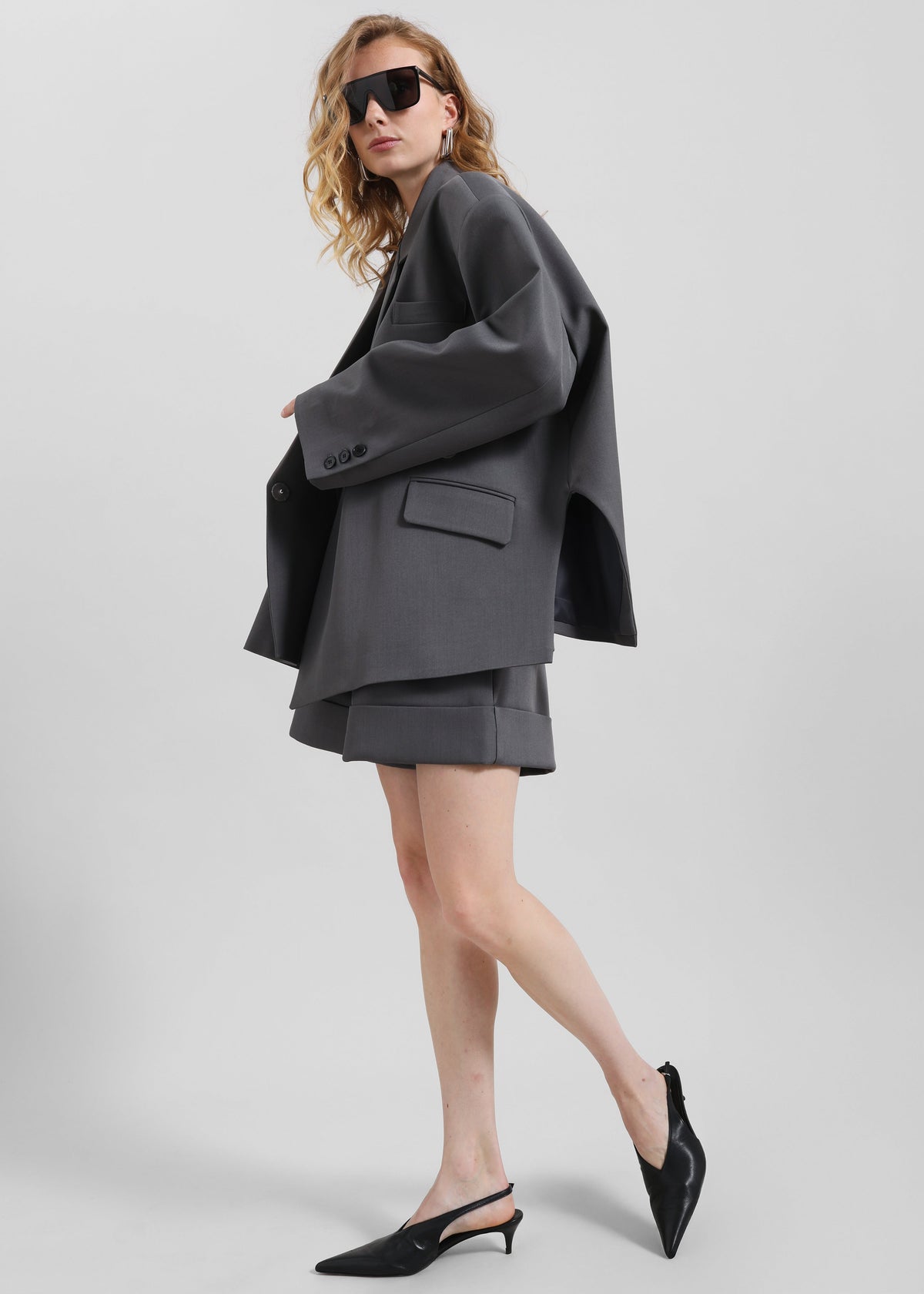 Tolmer Boxy Wrap Blazer - Storm Grey – view 6 of 10