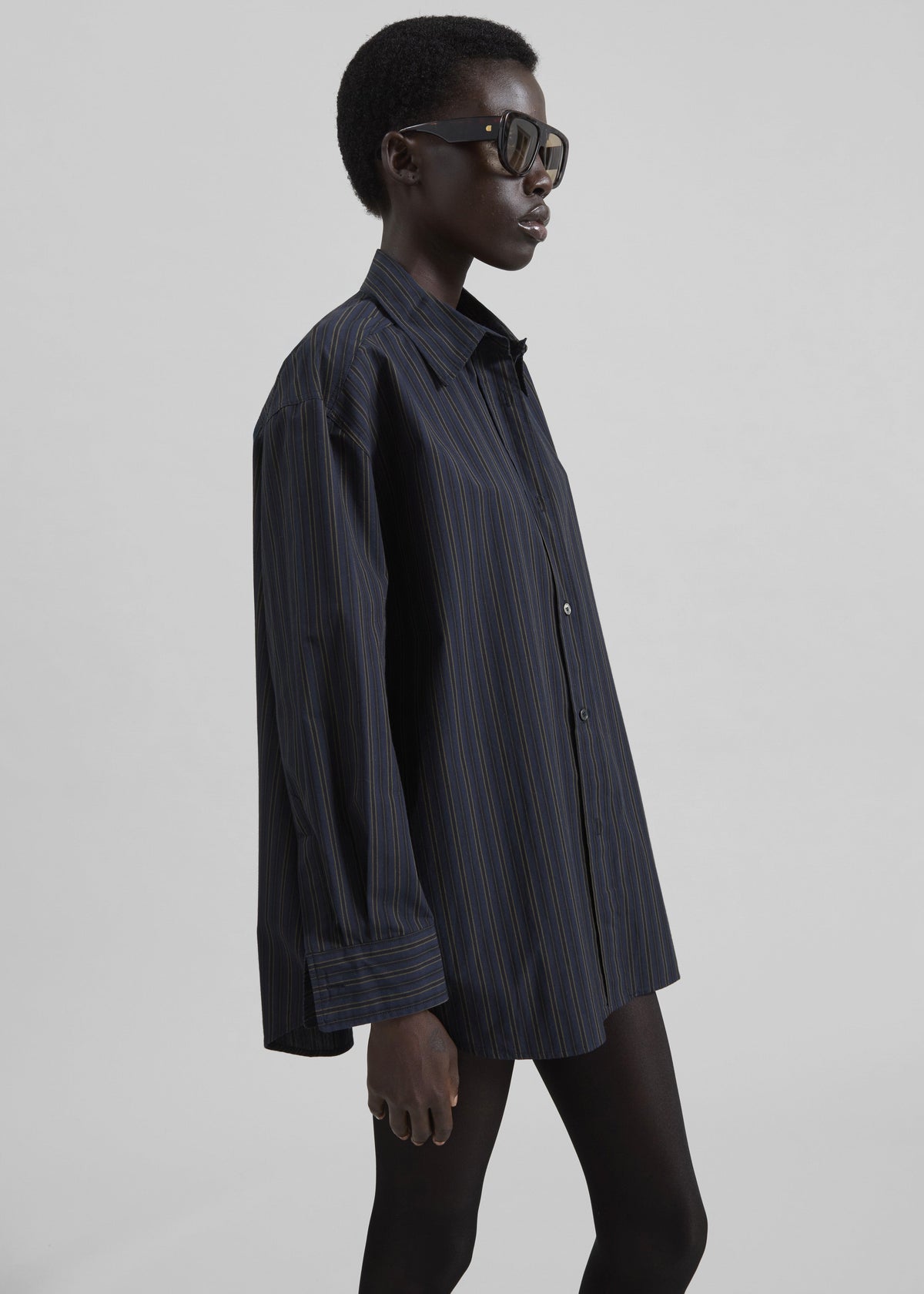 Toulon Shirt - Navy/Black Stripe – view 2 of 7