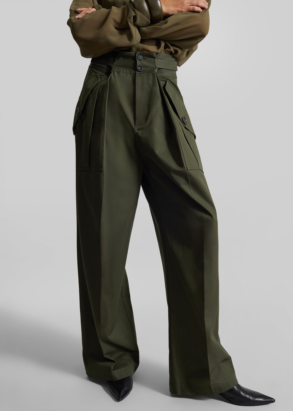 Tova Cargo Pants - Deep Green – view 2 of 9