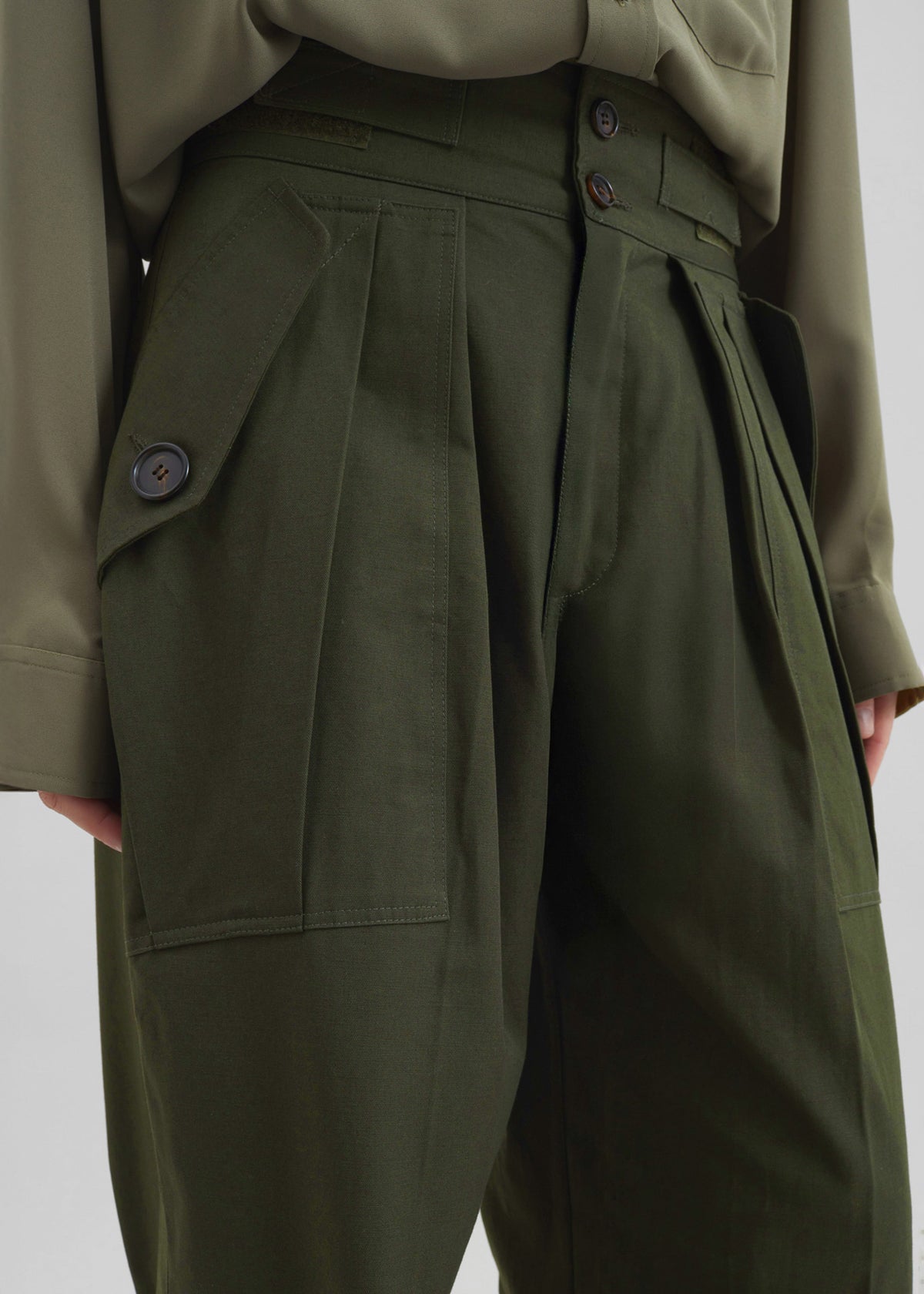 Tova Cargo Pants - Deep Green – view 7 of 9