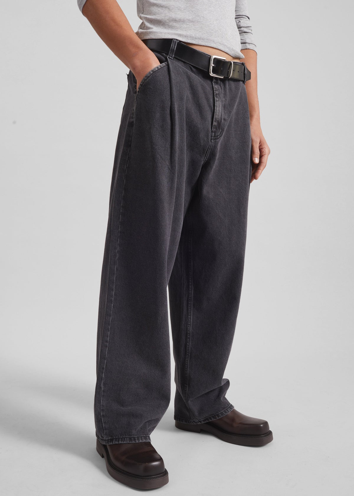 Trafal Wide Jeans - Black Wash – view 1 of 8