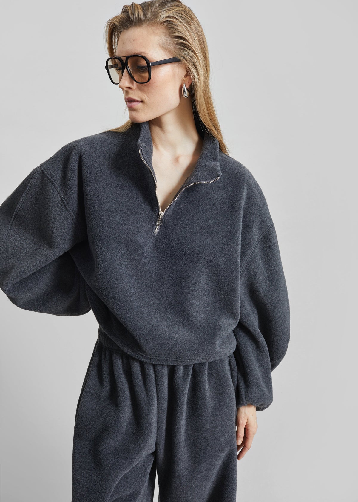 Treveray Fleece Half-Zip Sweatshirt - Dark Grey – view 5 of 11