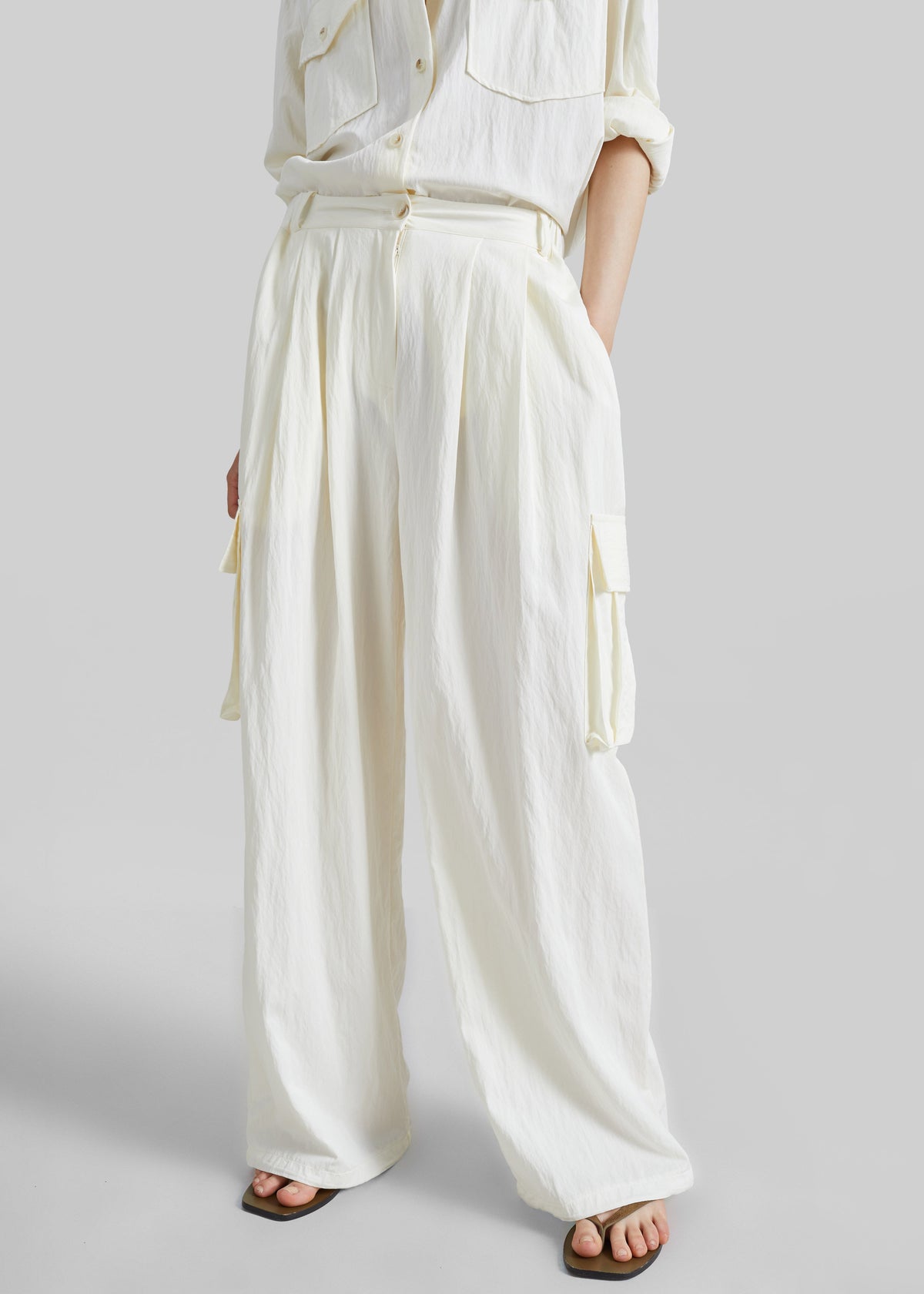 Trevi Textured Cargo Pants - Cream – view 2 of 9