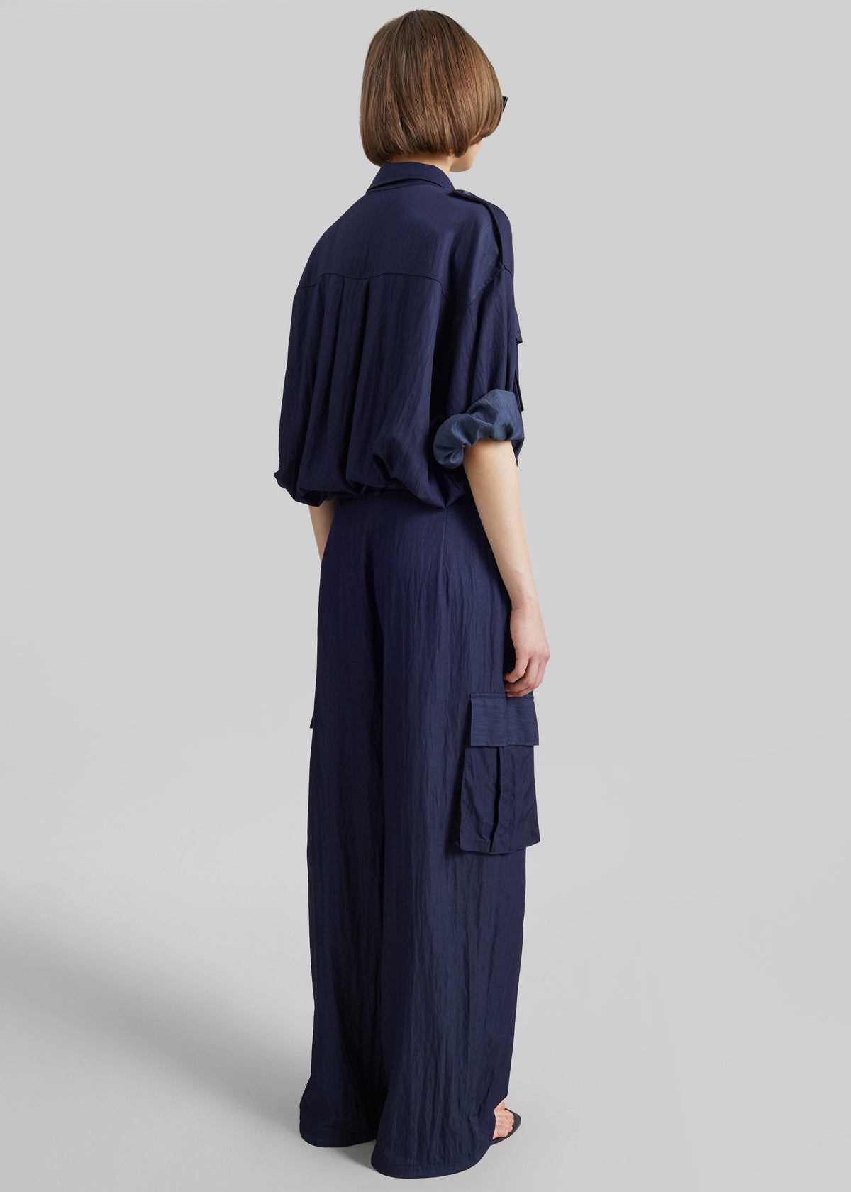 Trevi Textured Cargo Pants - Navy – view 6 of 7