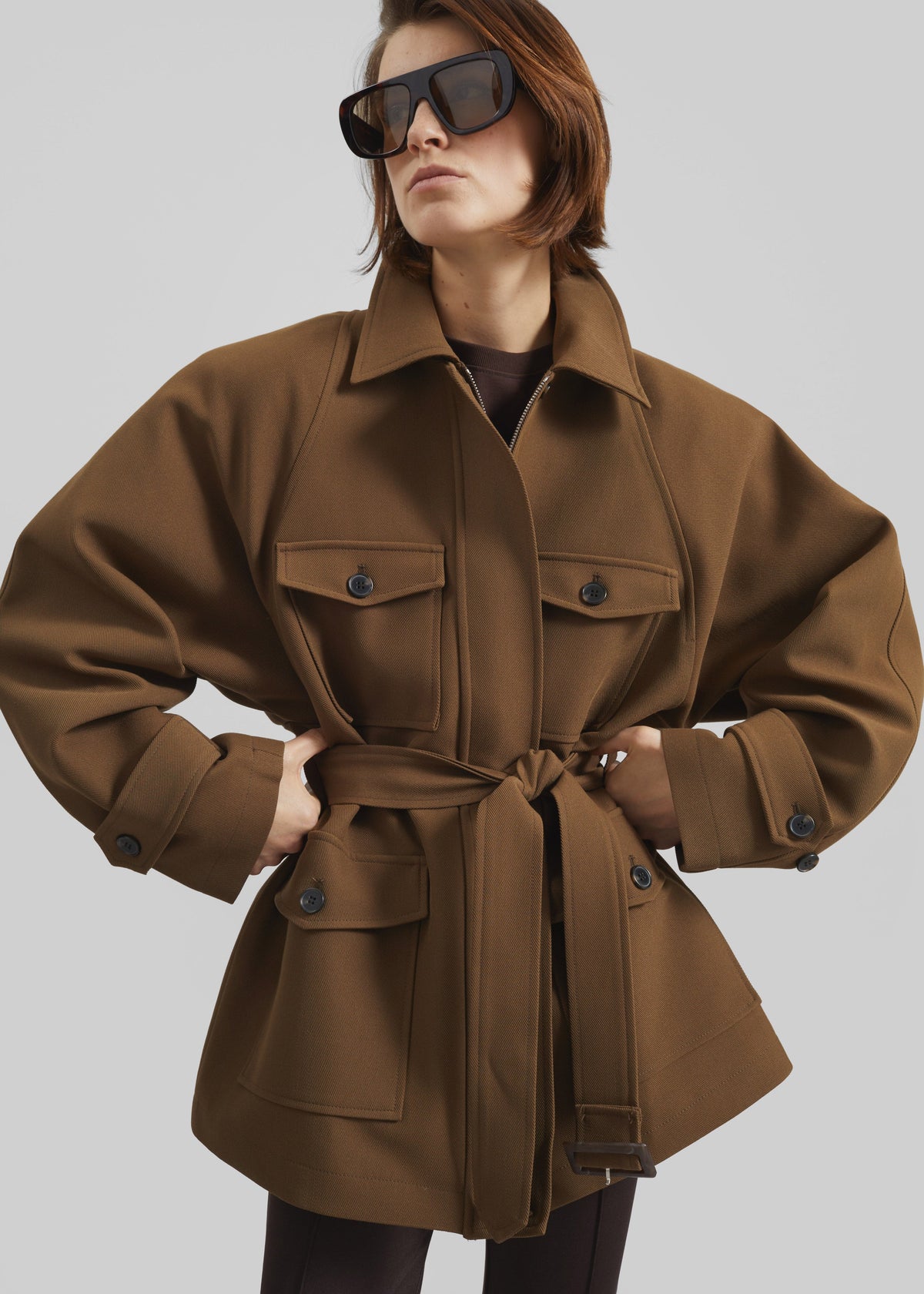 Trevose Padded Utility Jacket - Brown – view 2 of 9