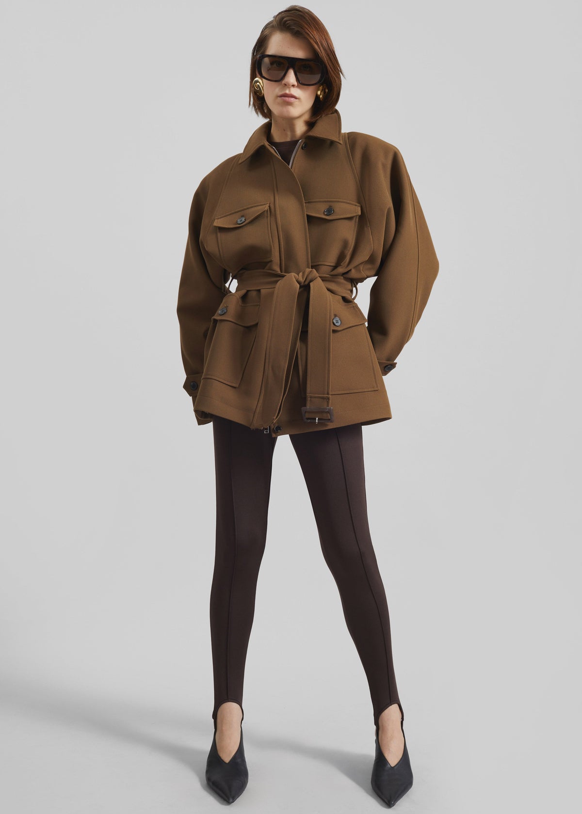 Trevose Padded Utility Jacket - Brown – view 1 of 9