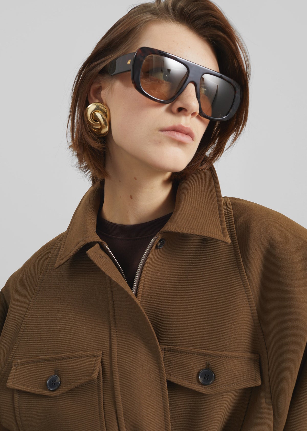 Trevose Padded Utility Jacket - Brown – view 4 of 9
