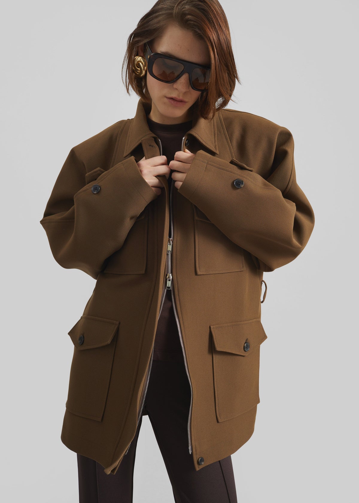 Trevose Padded Utility Jacket - Brown – view 5 of 9