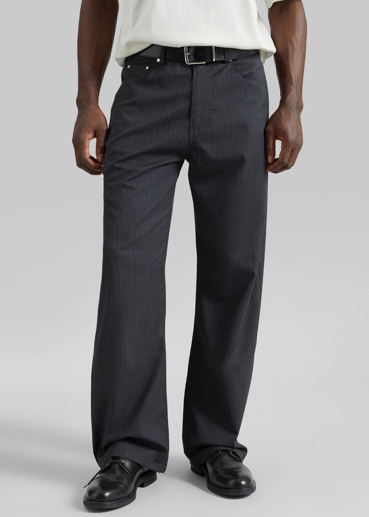 Trieste Straight Pants - Charcoal Pinstripe – view 2 of 10