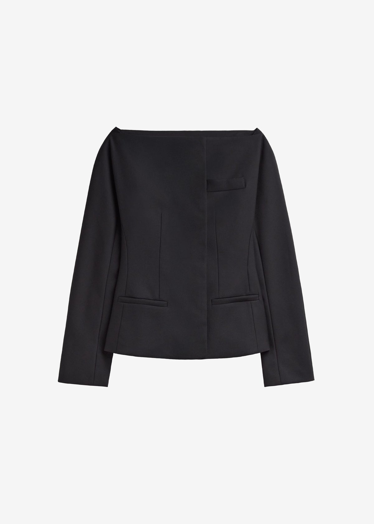 Troense Boatneck Tailored Blazer - Black – view 8 of 8