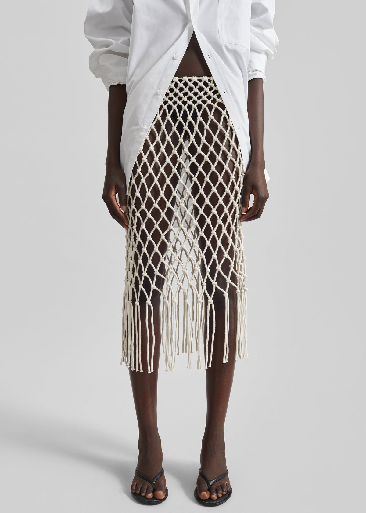 Tropea Macrame Skirt - Ecru – view 2 of 8