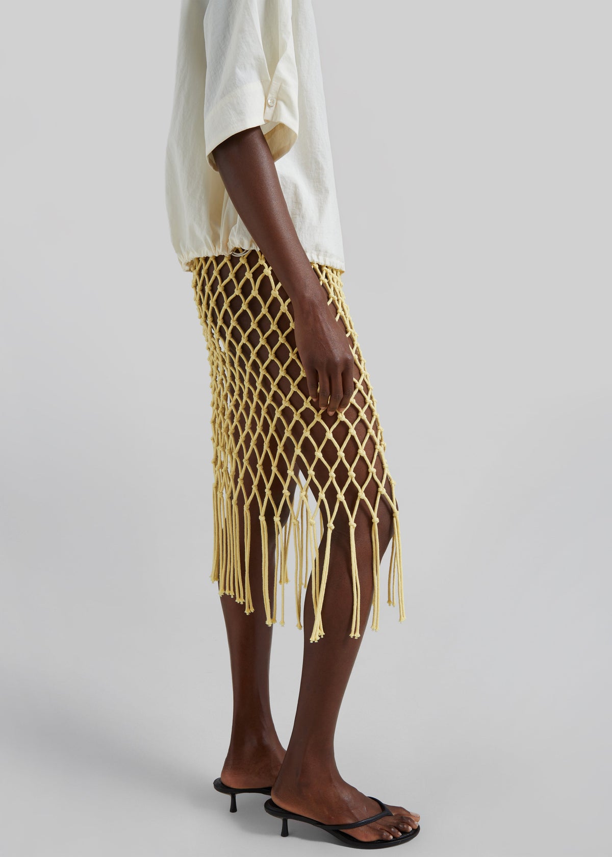 Tropea Macrame Skirt - Pale Yellow – view 6 of 10