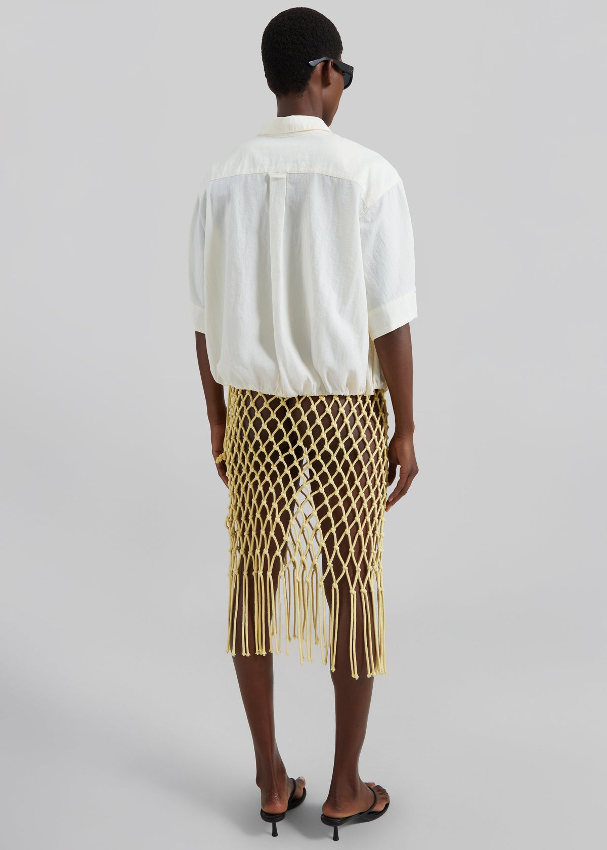 Tropea Macrame Skirt - Pale Yellow – view 9 of 10