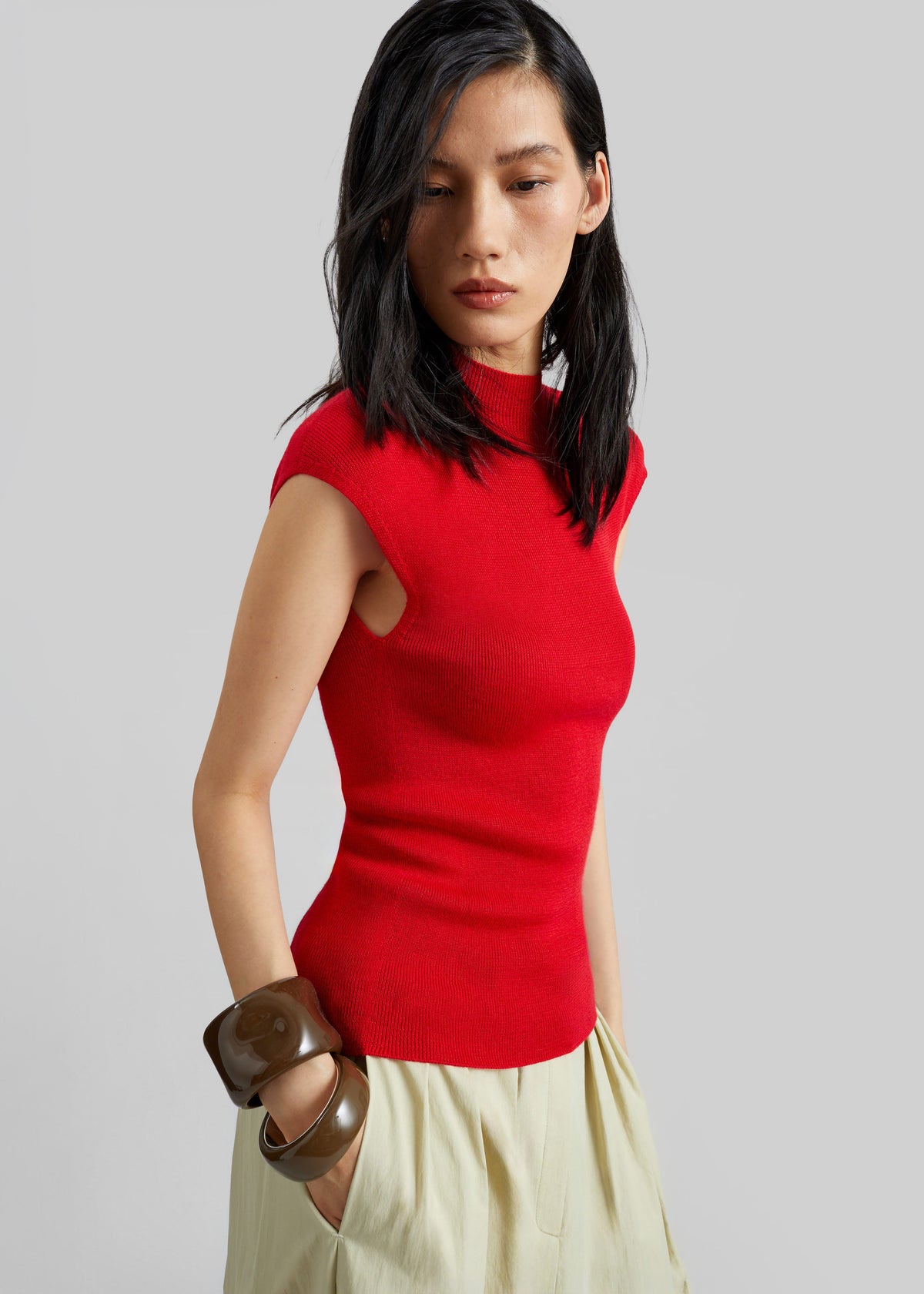 Troyes Knit Top - Red – view 4 of 6