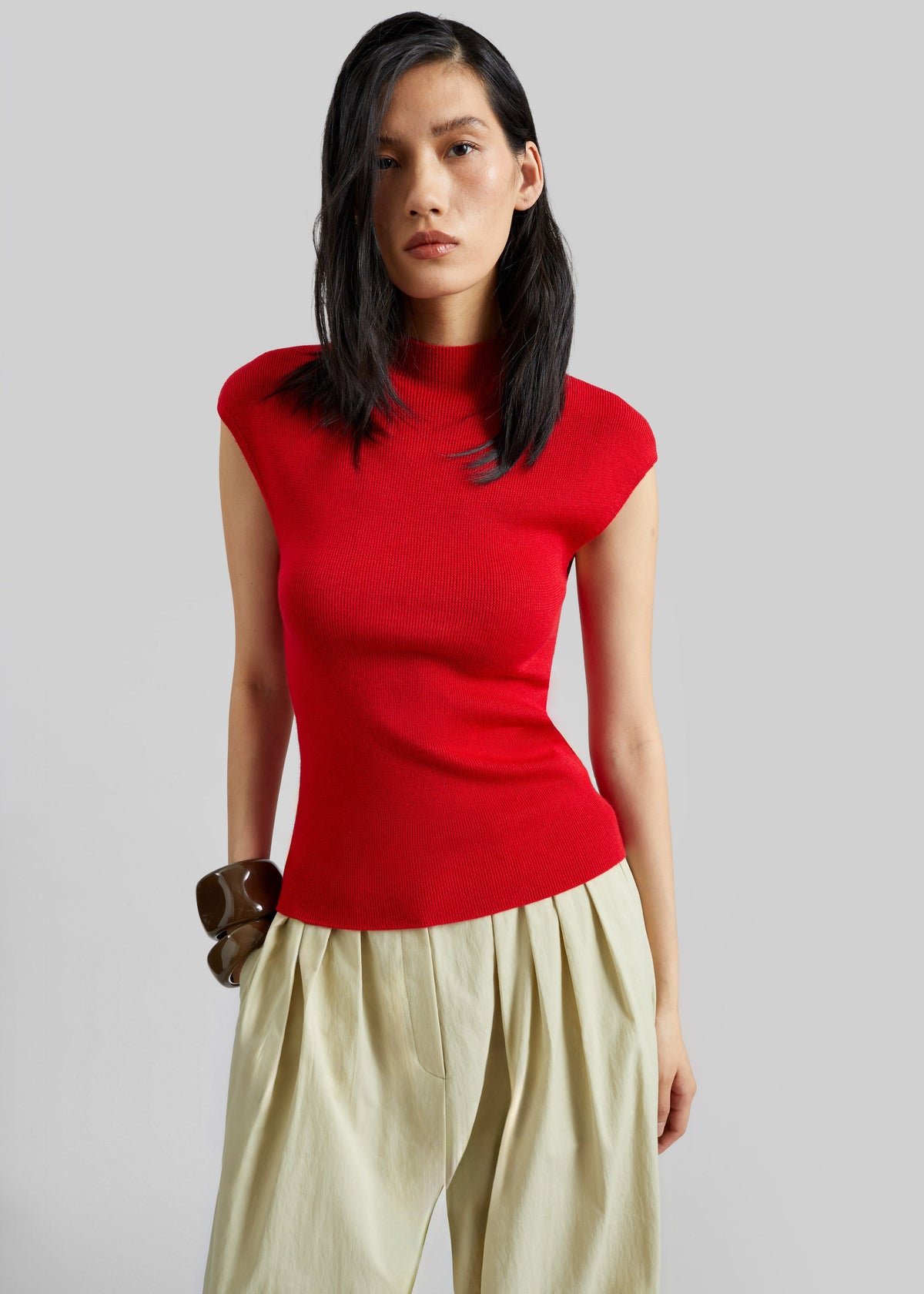 Troyes Knit Top - Red – view 2 of 6