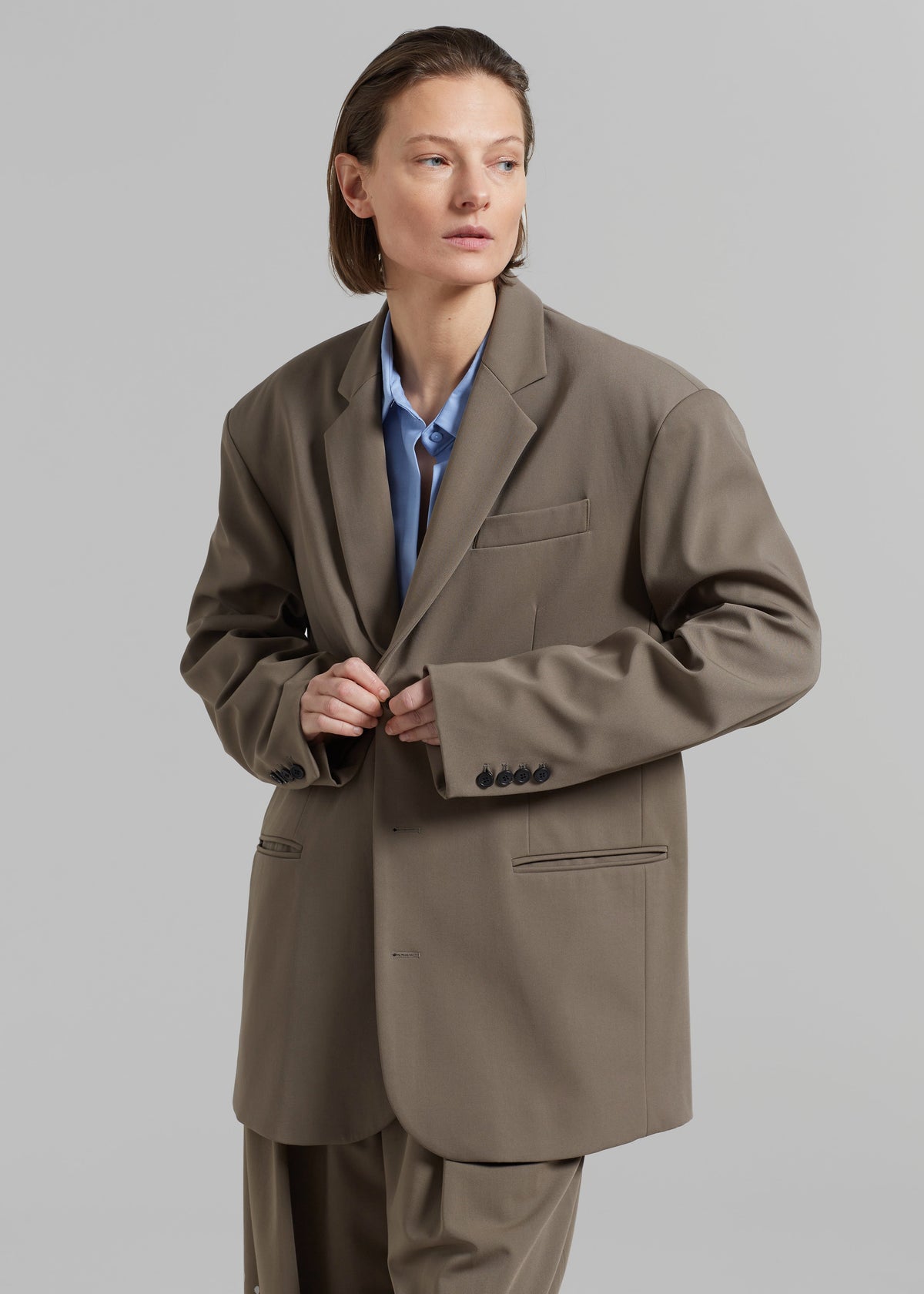 Tansy Oversized Blazer - Olive – view 7 of 18