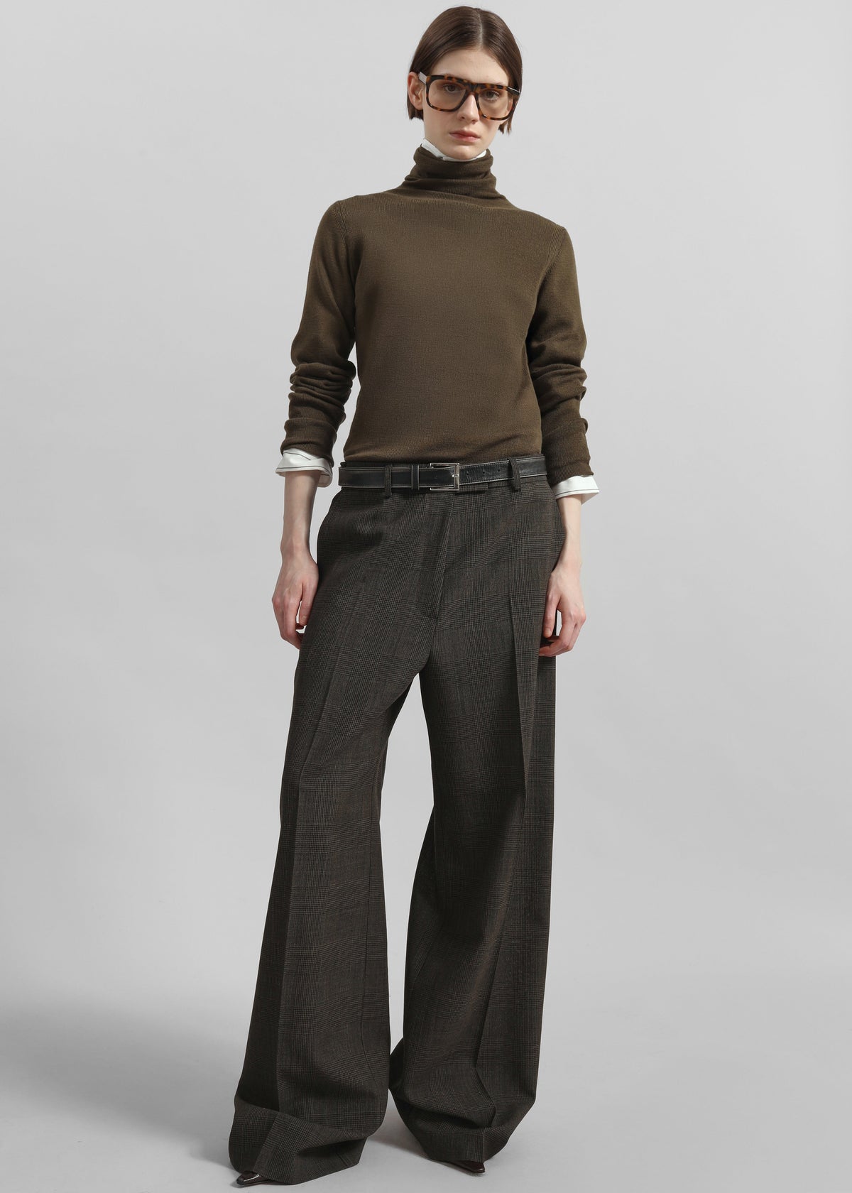 Utica Thin Turtleneck Sweater - Olive – view 2 of 4