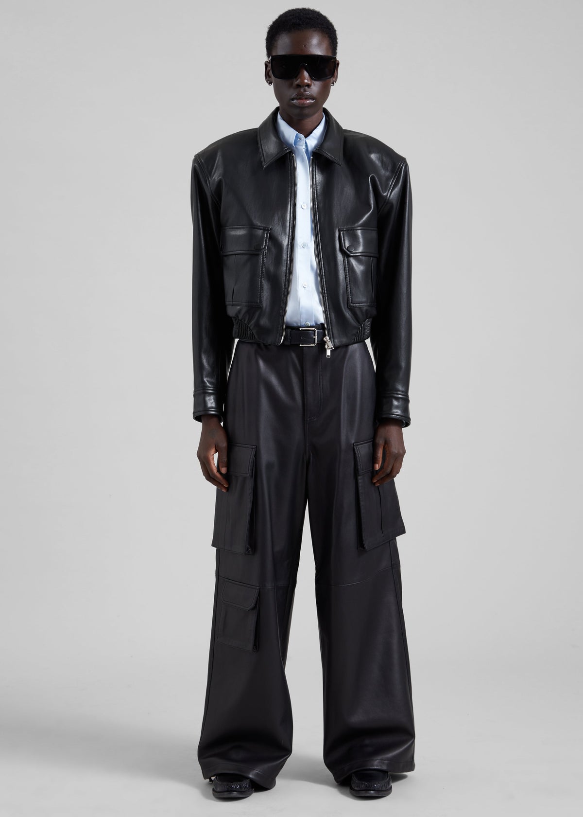Val Faux Leather Padded Jacket - Black – view 5 of 7