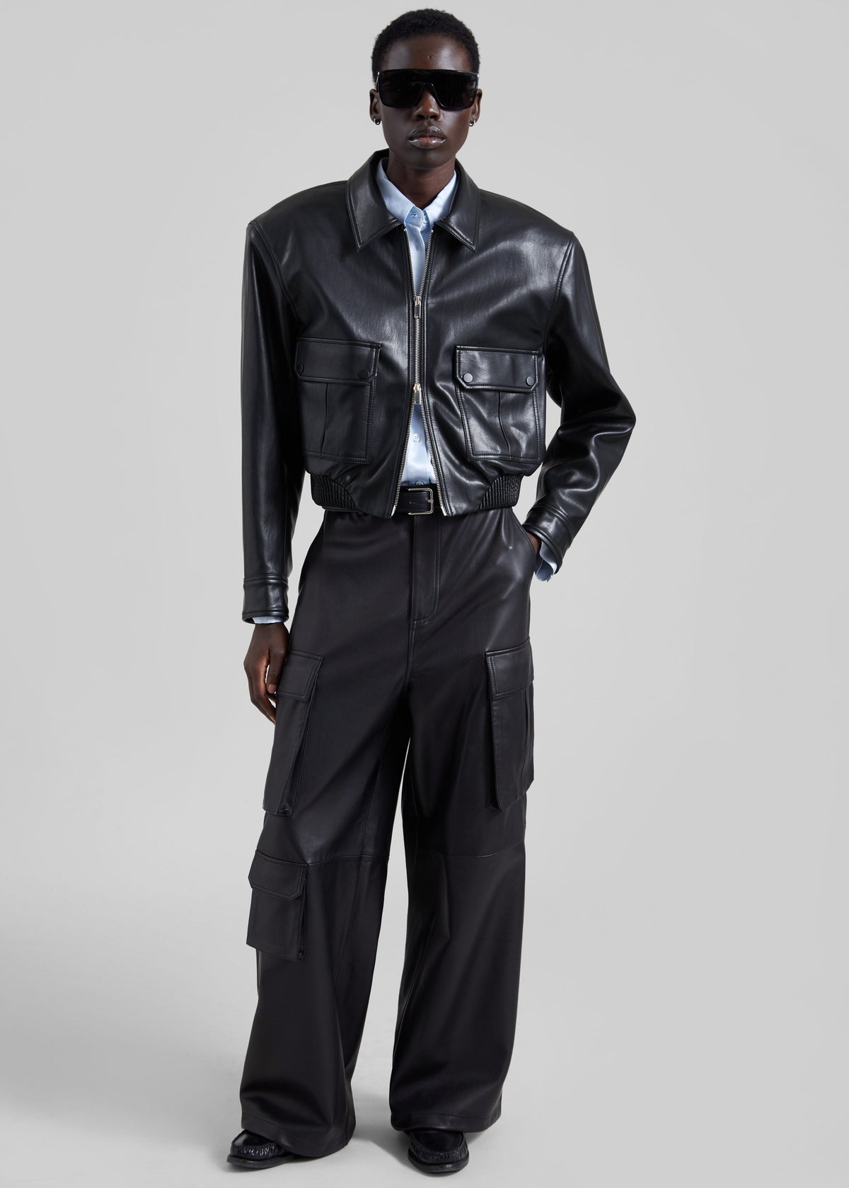 Val Faux Leather Padded Jacket - Black – view 2 of 7