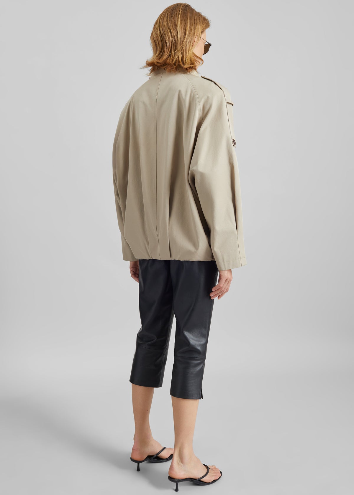 Vallby Belted Short Trench - Beige – view 6 of 7