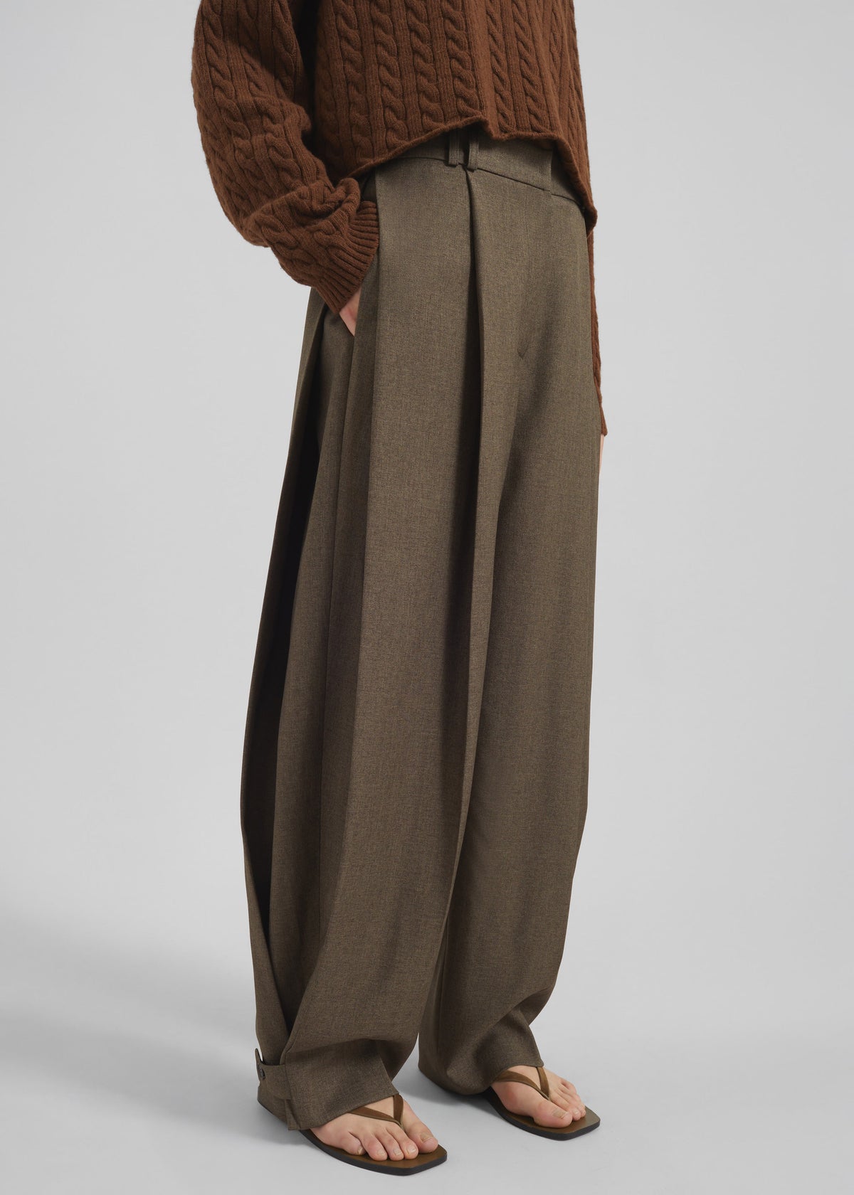 Vallsta Tailored Trousers - Brown Melange – view 1 of 10