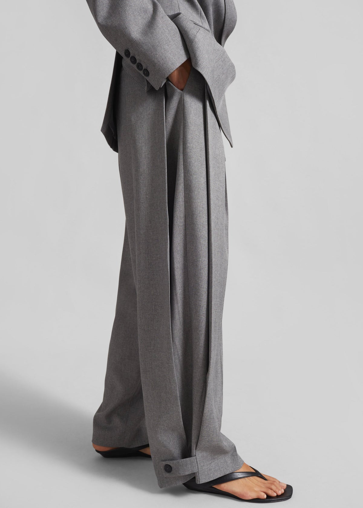 Vallsta Tailored Trousers - Grey Melange – view 4 of 10