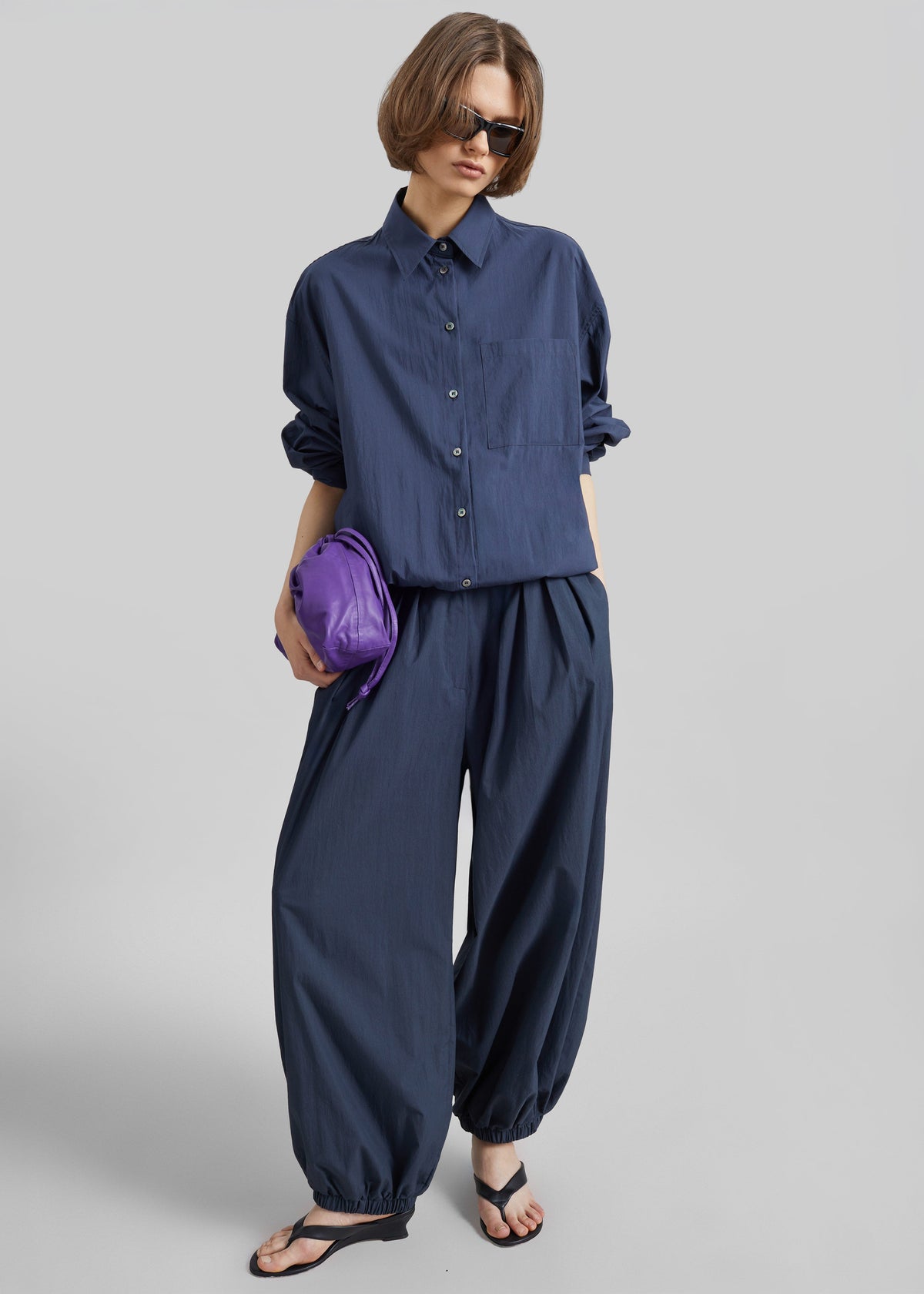 Vannes Balloon Pants - Navy – view 4 of 10