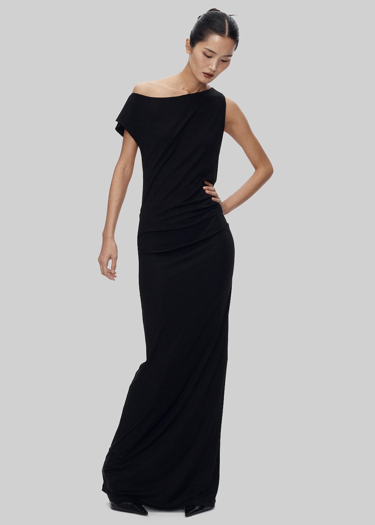 Varena Twisted Cut-Out Maxi Dress - Black – view 2 of 8