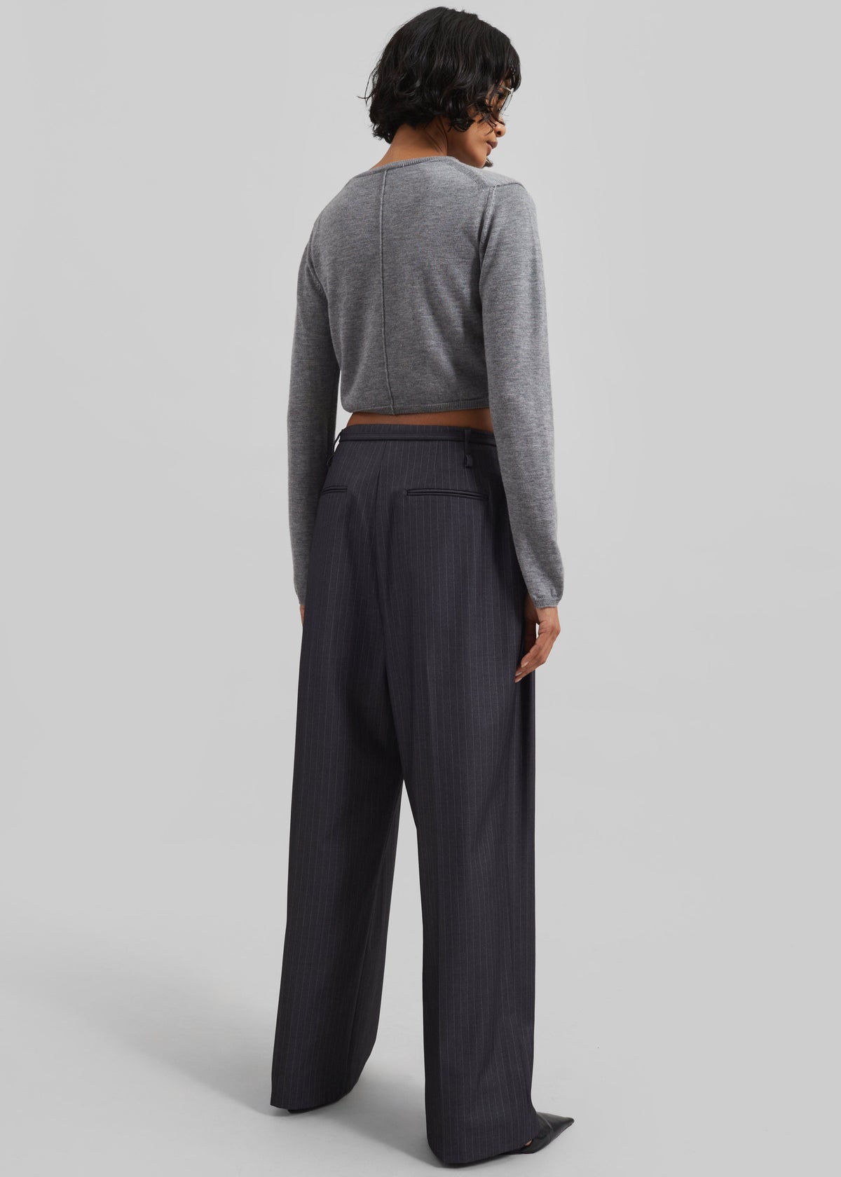 Veer Zip Cropped Sweater - Grey – view 6 of 7