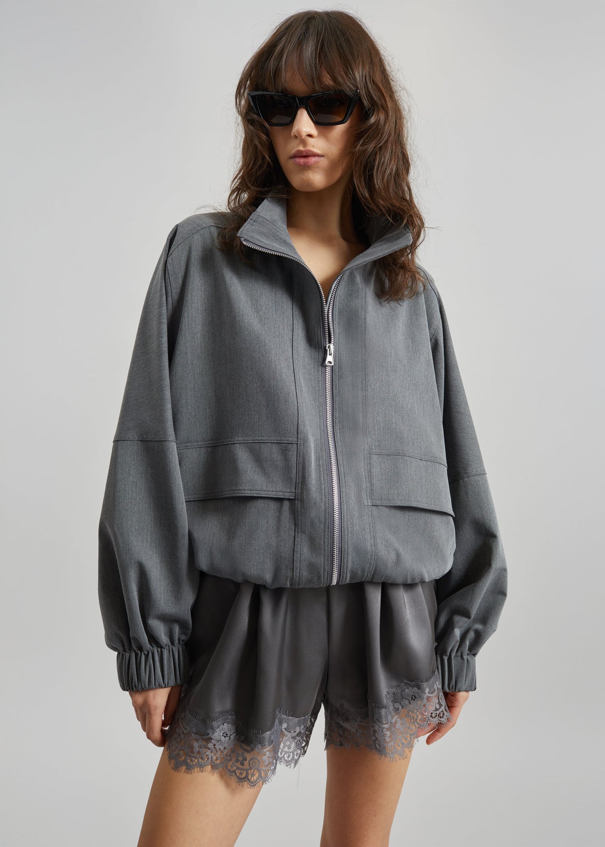 Veere Blouson Jacket - Grey – view 2 of 8