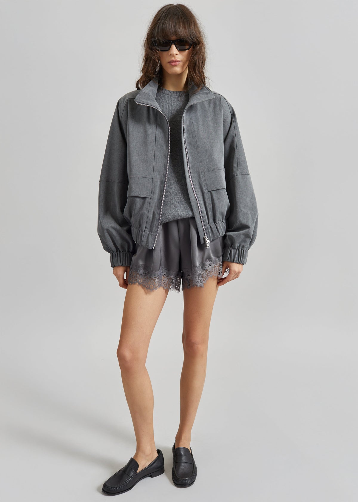 Veere Blouson Jacket - Grey – view 6 of 8